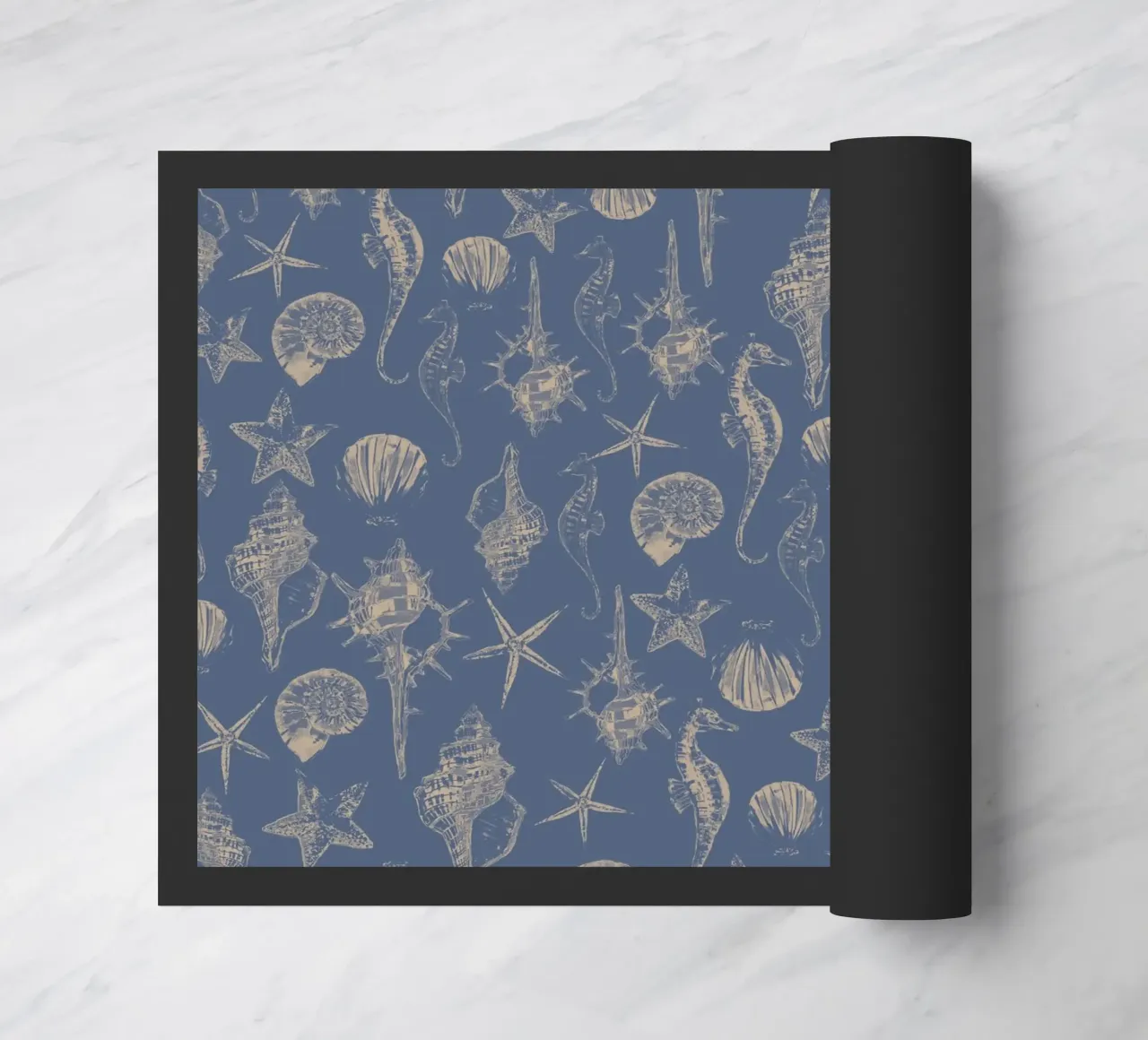 conchiglie blu e beige zerbino da Art by Susana Miranda ilustración