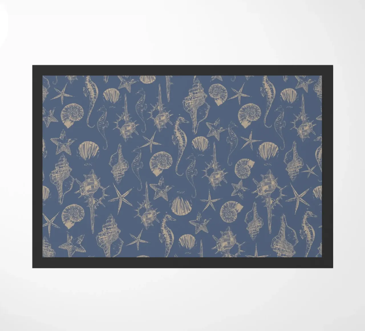 conchiglie blu e beige zerbino da Art by Susana Miranda ilustración