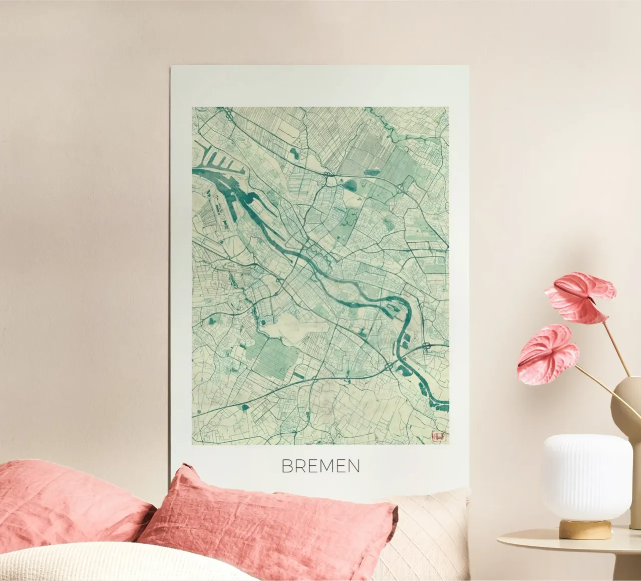 Bremen Vintage poster con telaio in plastica da Hubert Roguski