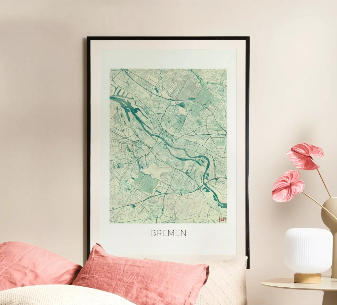 Bremen Vintage poster con telaio in plastica da Hubert Roguski