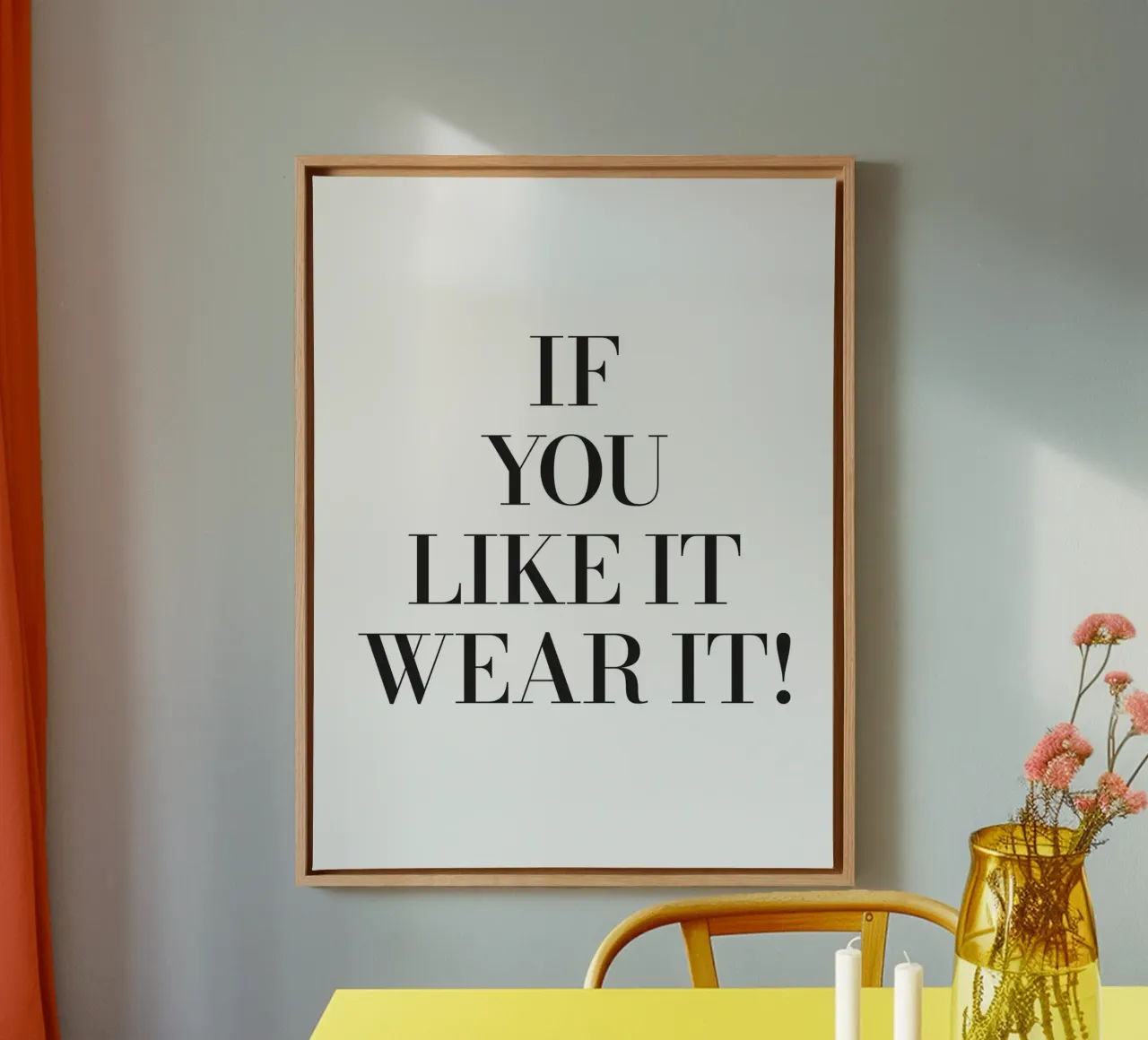 If you like it wear it quote canvas by Paigaam Studio