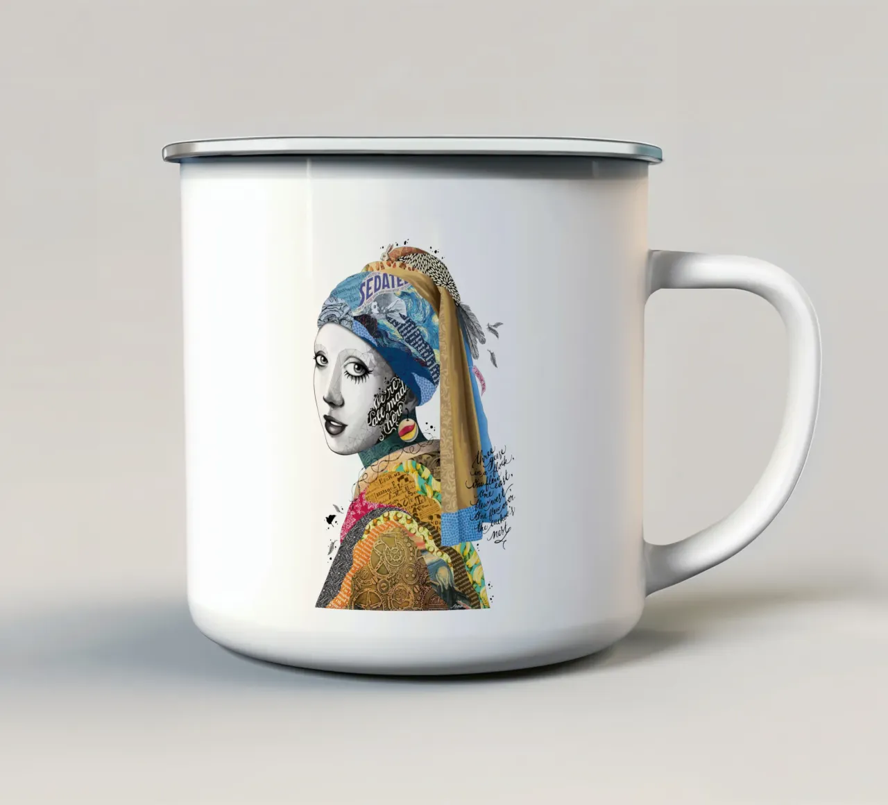 All Mad Here tazza in smalto da Nour Tohme