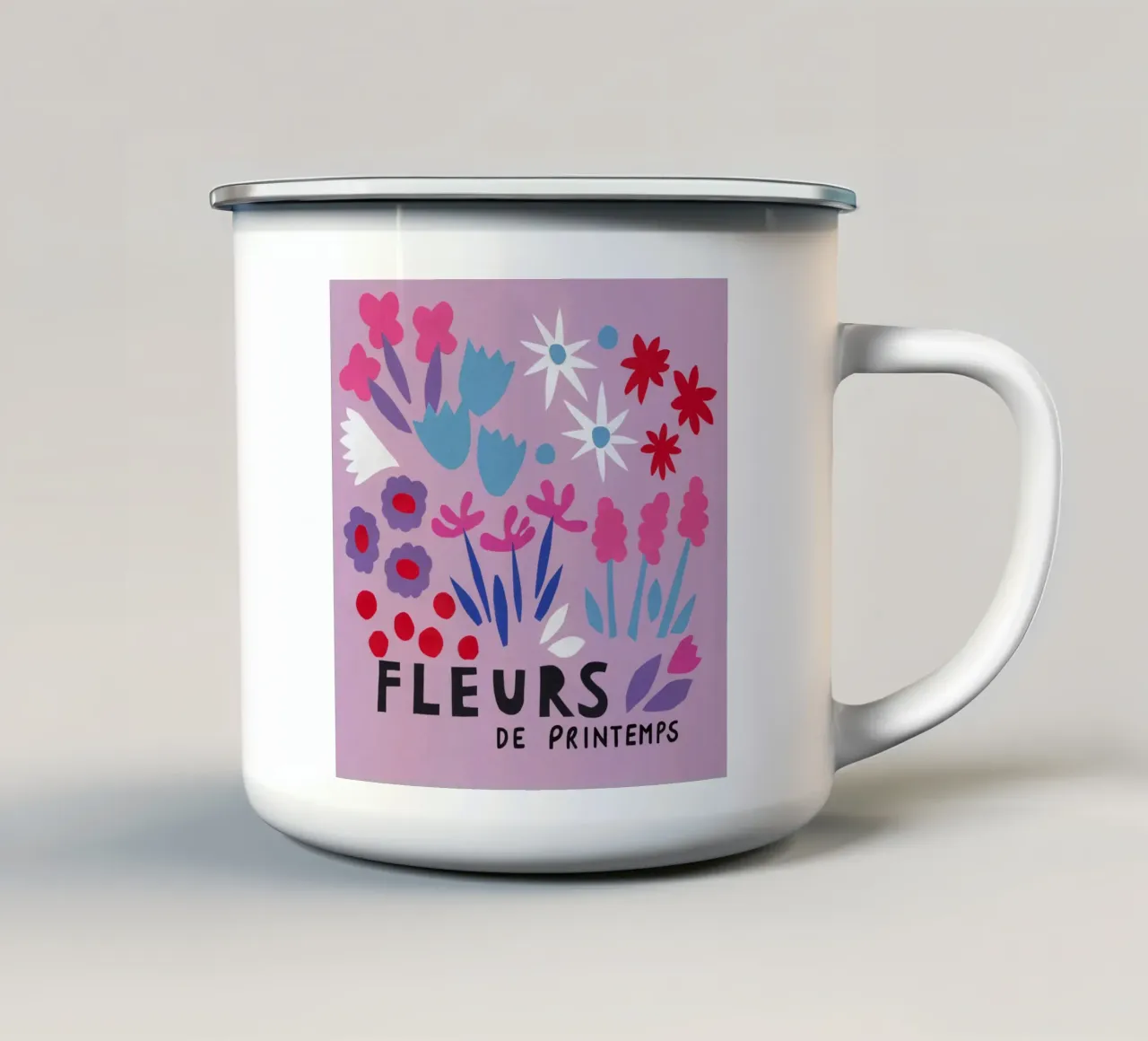 Fleur de Printemps tazza in smalto da Iris Knabenschuh Design