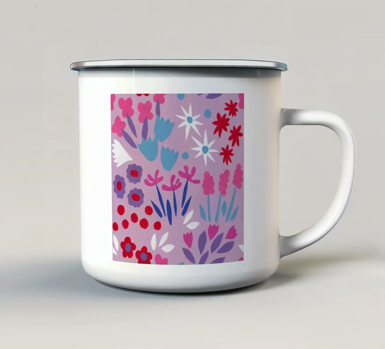 Fleurs de Printemps Muster tazza in smalto da Iris Knabenschuh Design