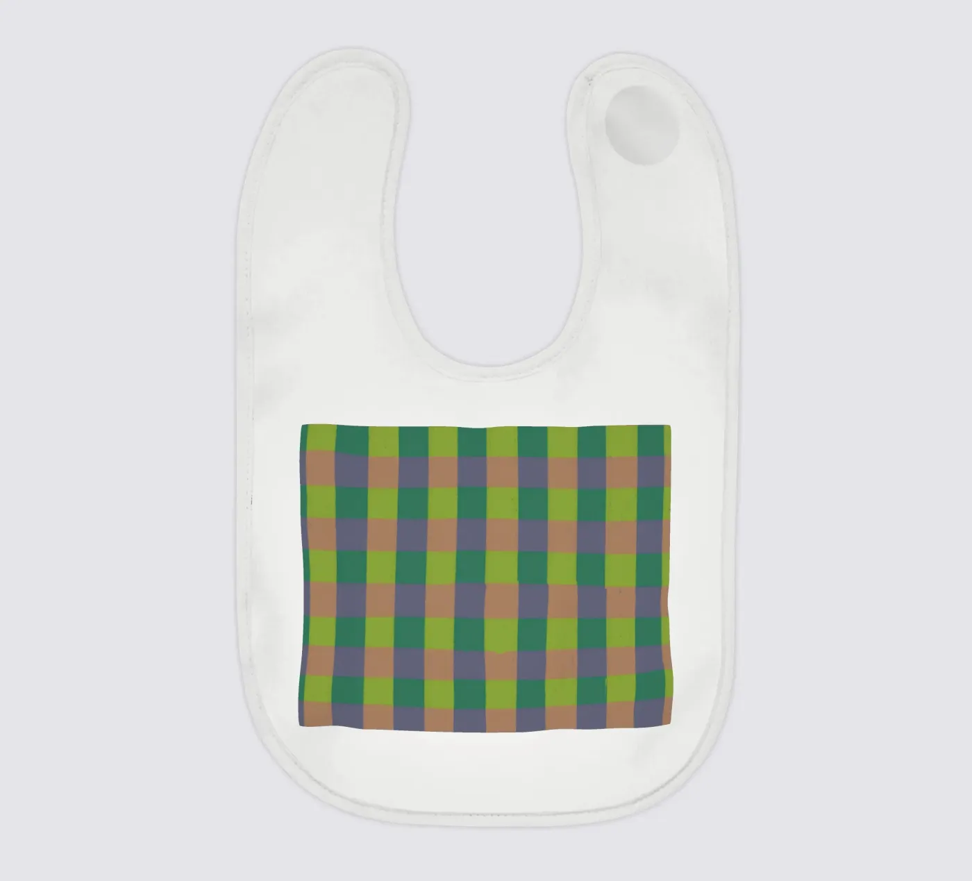 Green gingham baby bib by GigiRosado