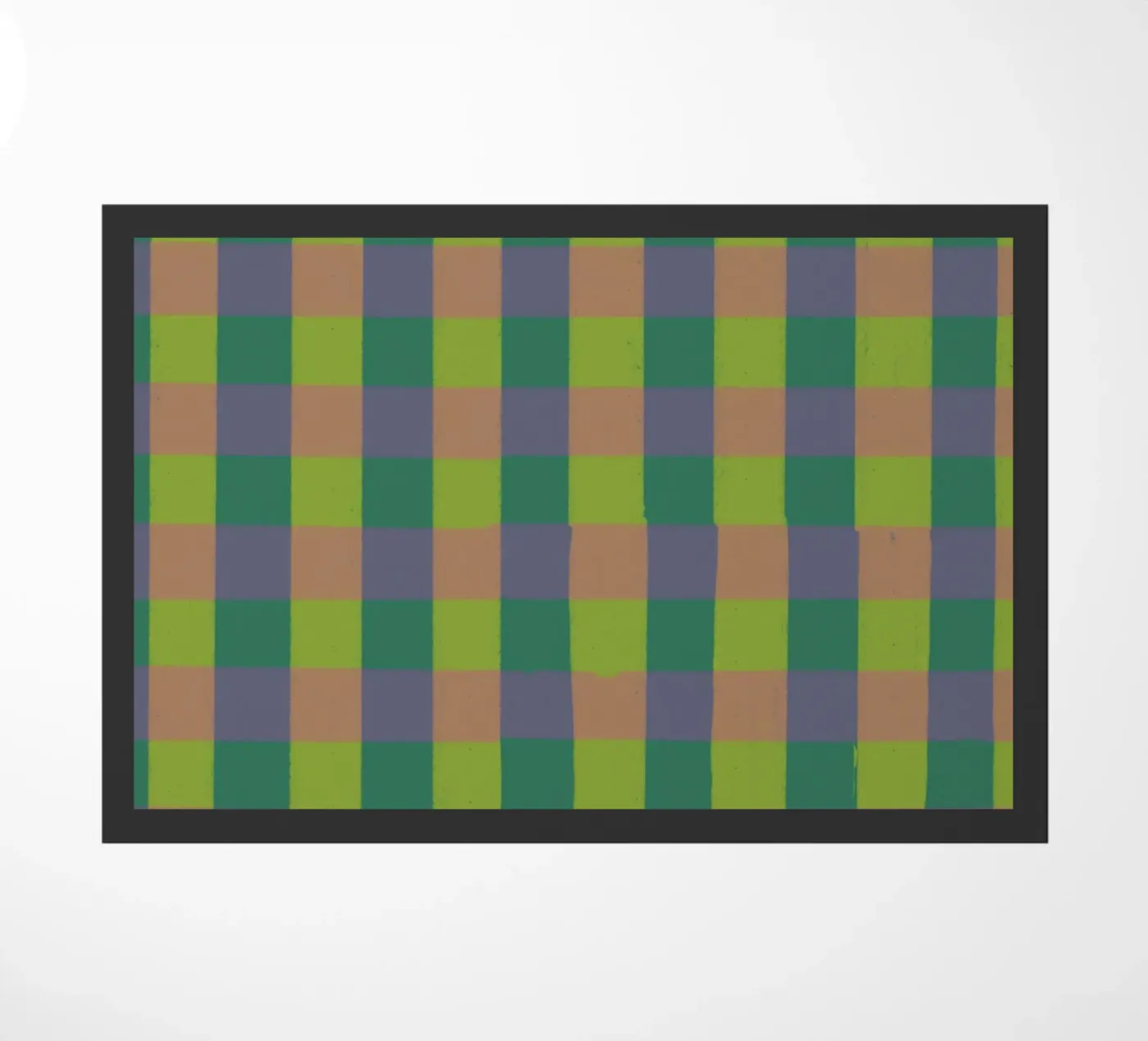 Green gingham doormat by GigiRosado