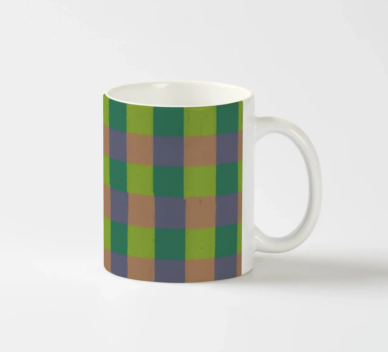 Green gingham tazza in ceramica da GigiRosado