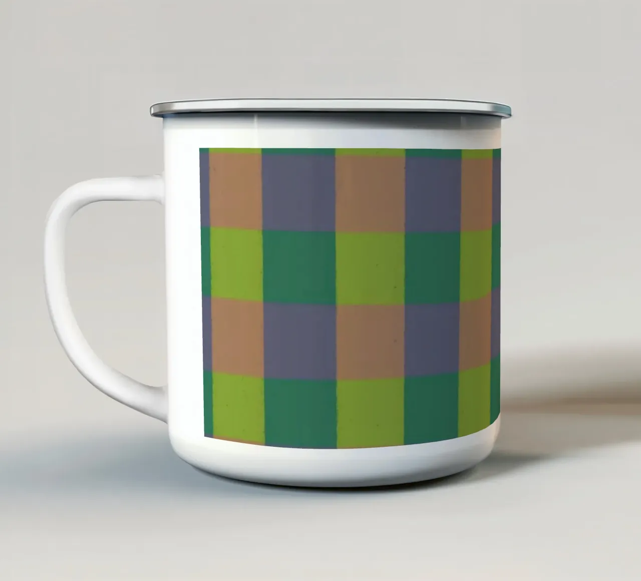 Green gingham tazza in smalto da GigiRosado
