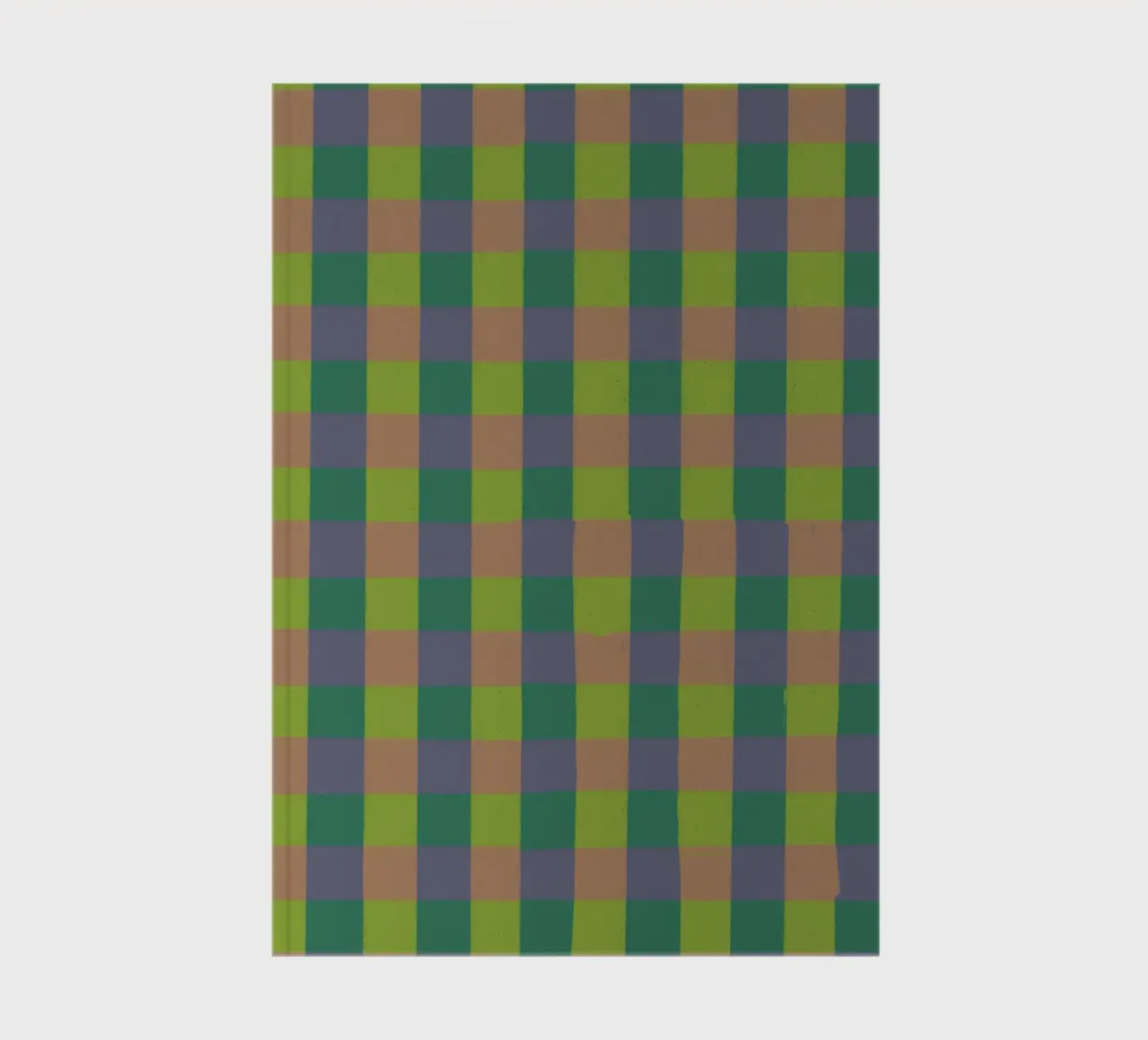 Green gingham notebook by GigiRosado