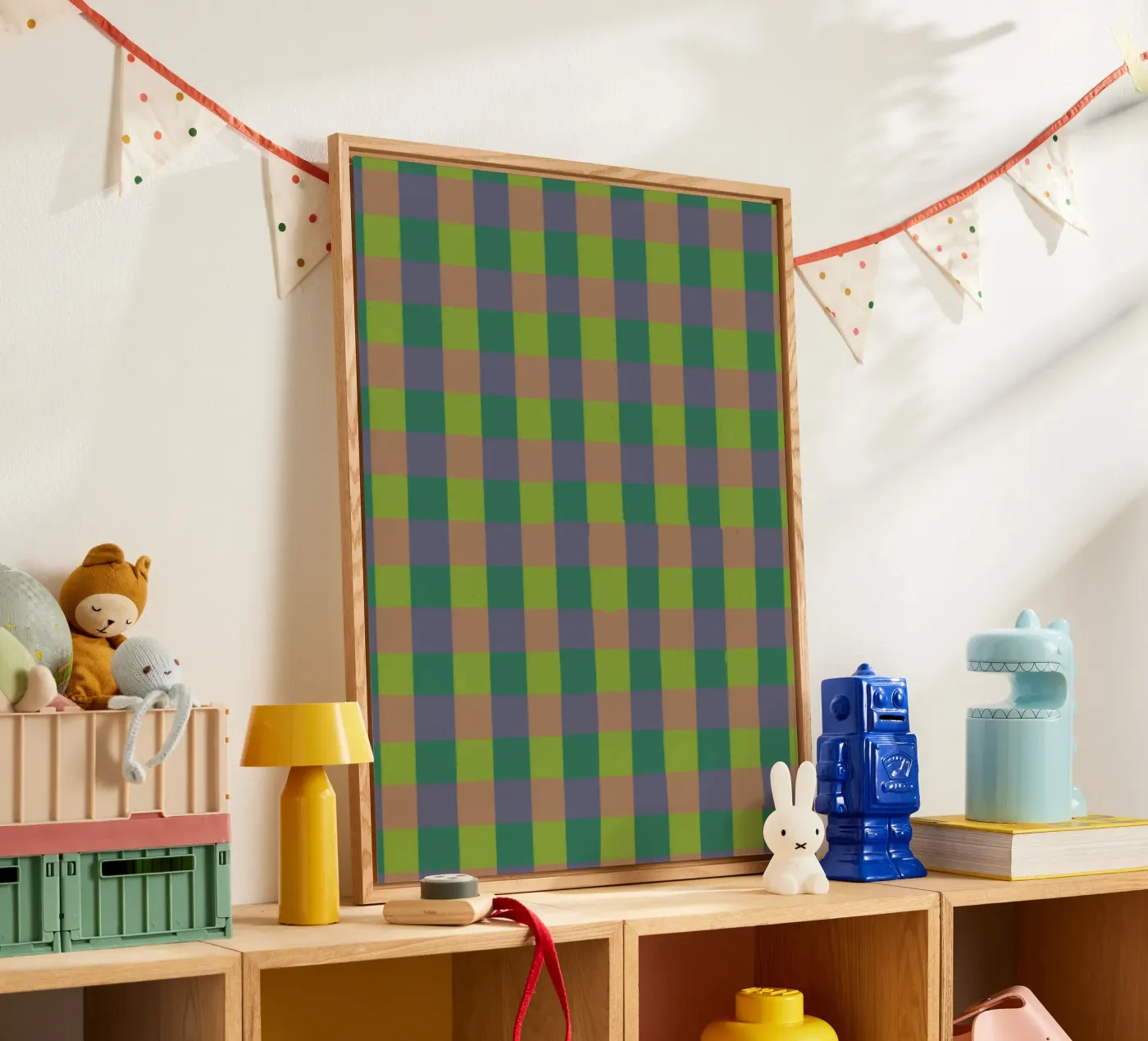 Green gingham plexiglas de GigiRosado