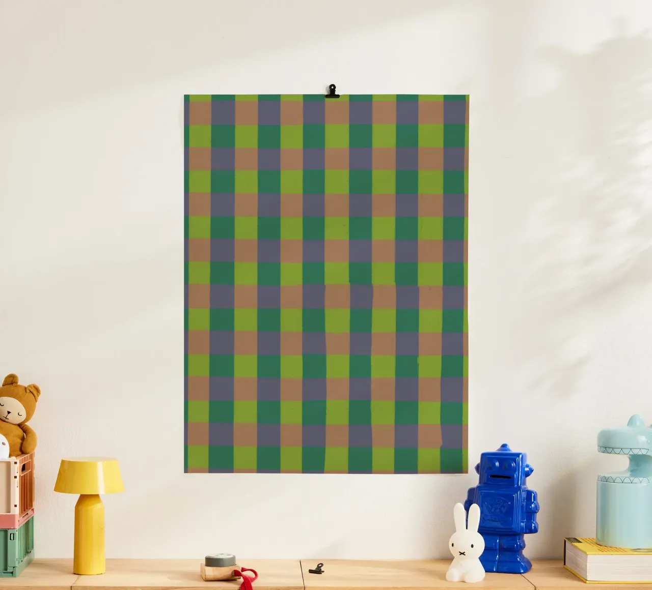Green gingham hahnemühle by GigiRosado