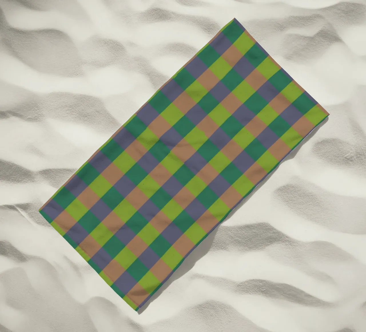 Green gingham telo mare da GigiRosado