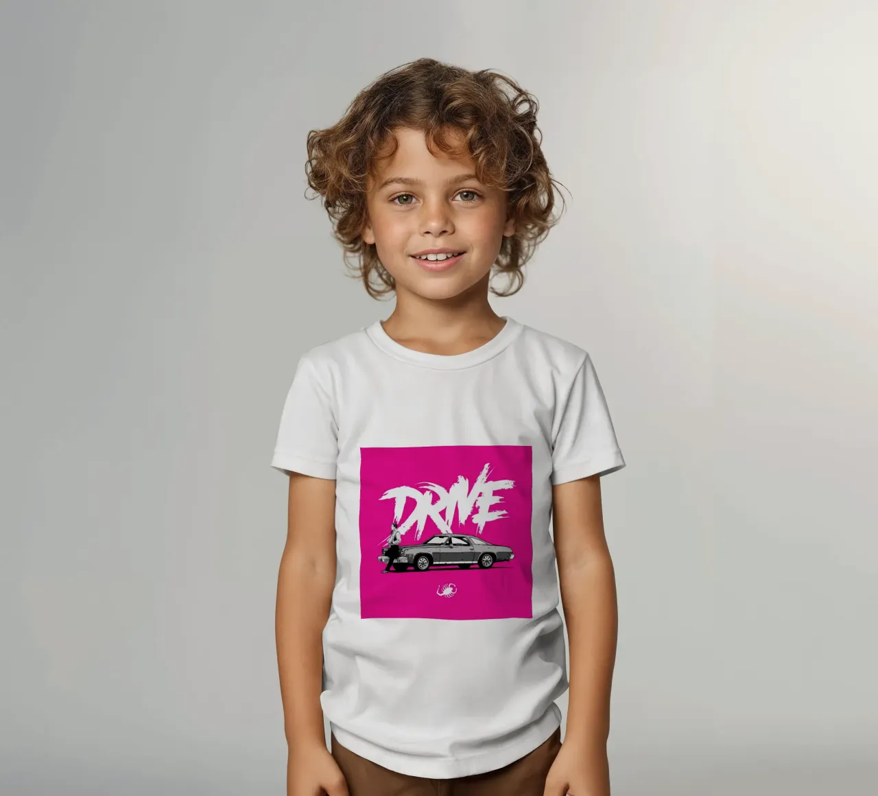 Drive - Pink kinder t-shirt van Federico Mancosu