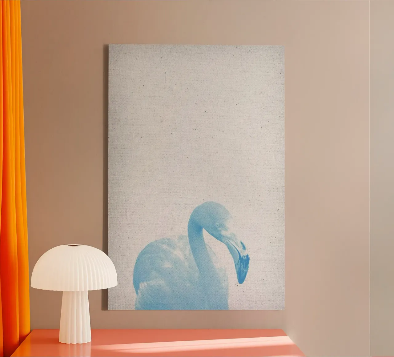 Flamingo 04 tela con Cornice a cassetta da Froilein Juno