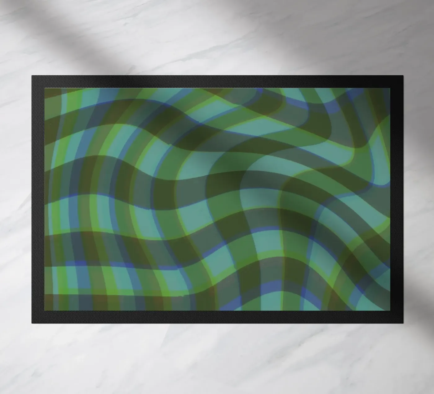 Wavy gingham doormat by GigiRosado