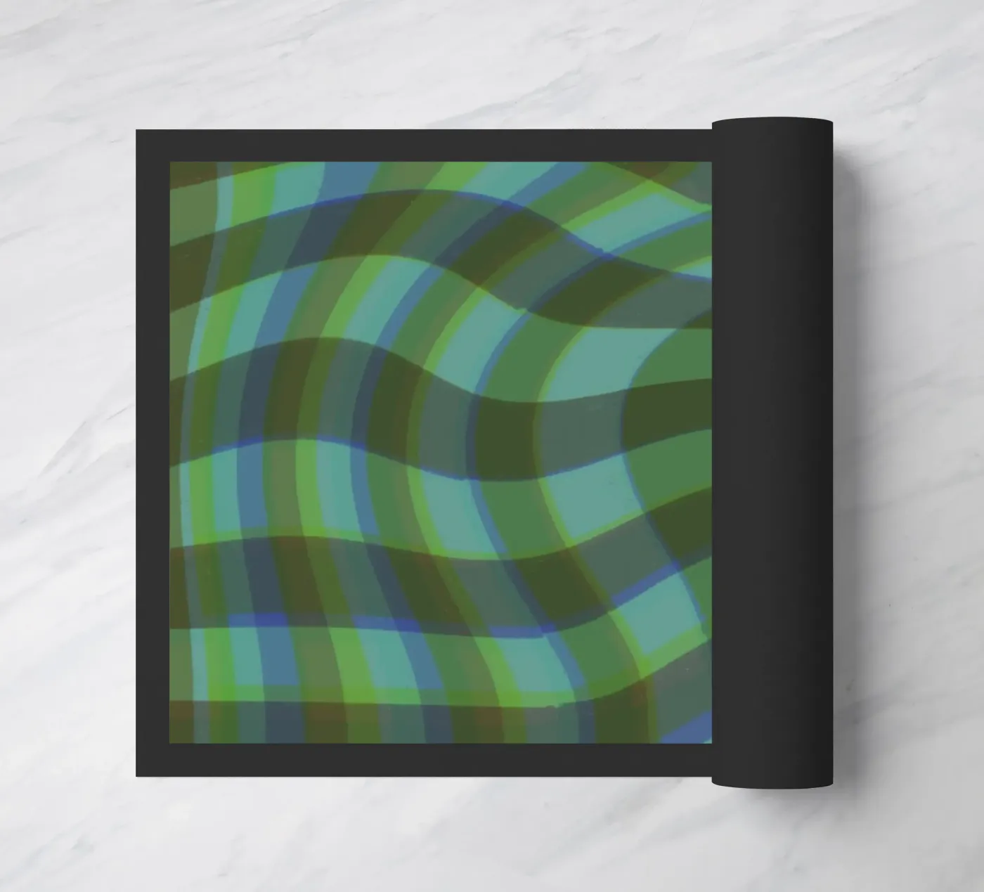 Wavy gingham doormat by GigiRosado