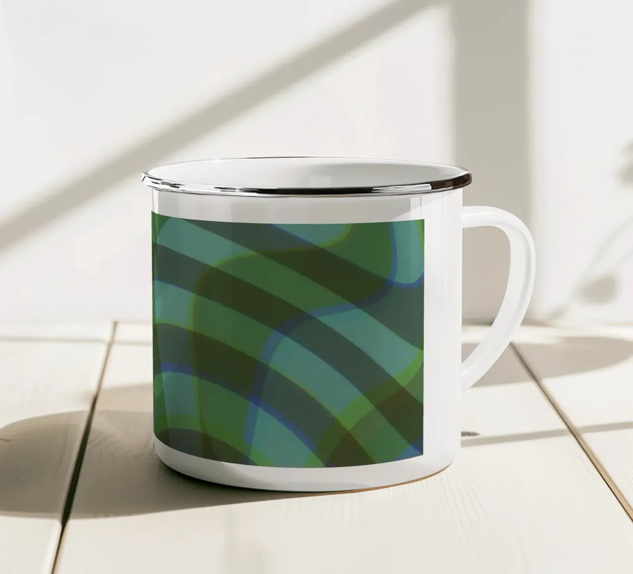 Wavy gingham tazza in smalto da GigiRosado