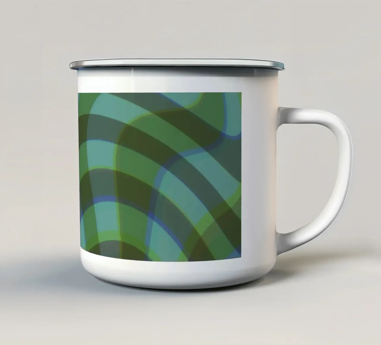 Wavy gingham tazza in smalto da GigiRosado