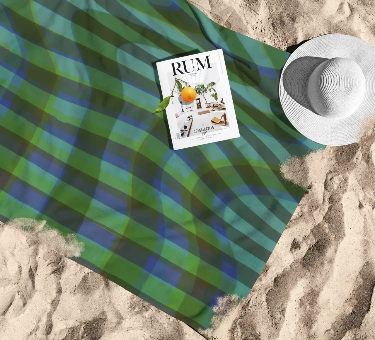 Wavy gingham telo mare da GigiRosado