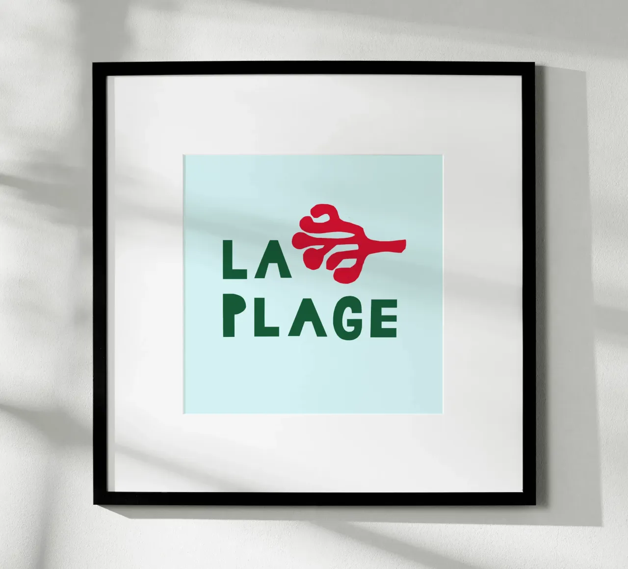 La Plage Papercut Poster von Iris Knabenschuh Design