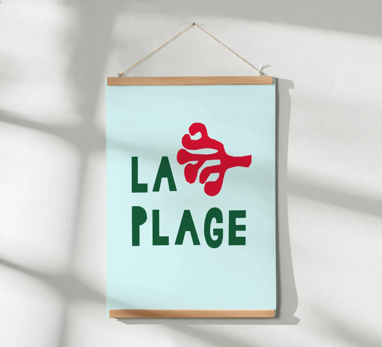 La Plage Papercut Poster von Iris Knabenschuh Design