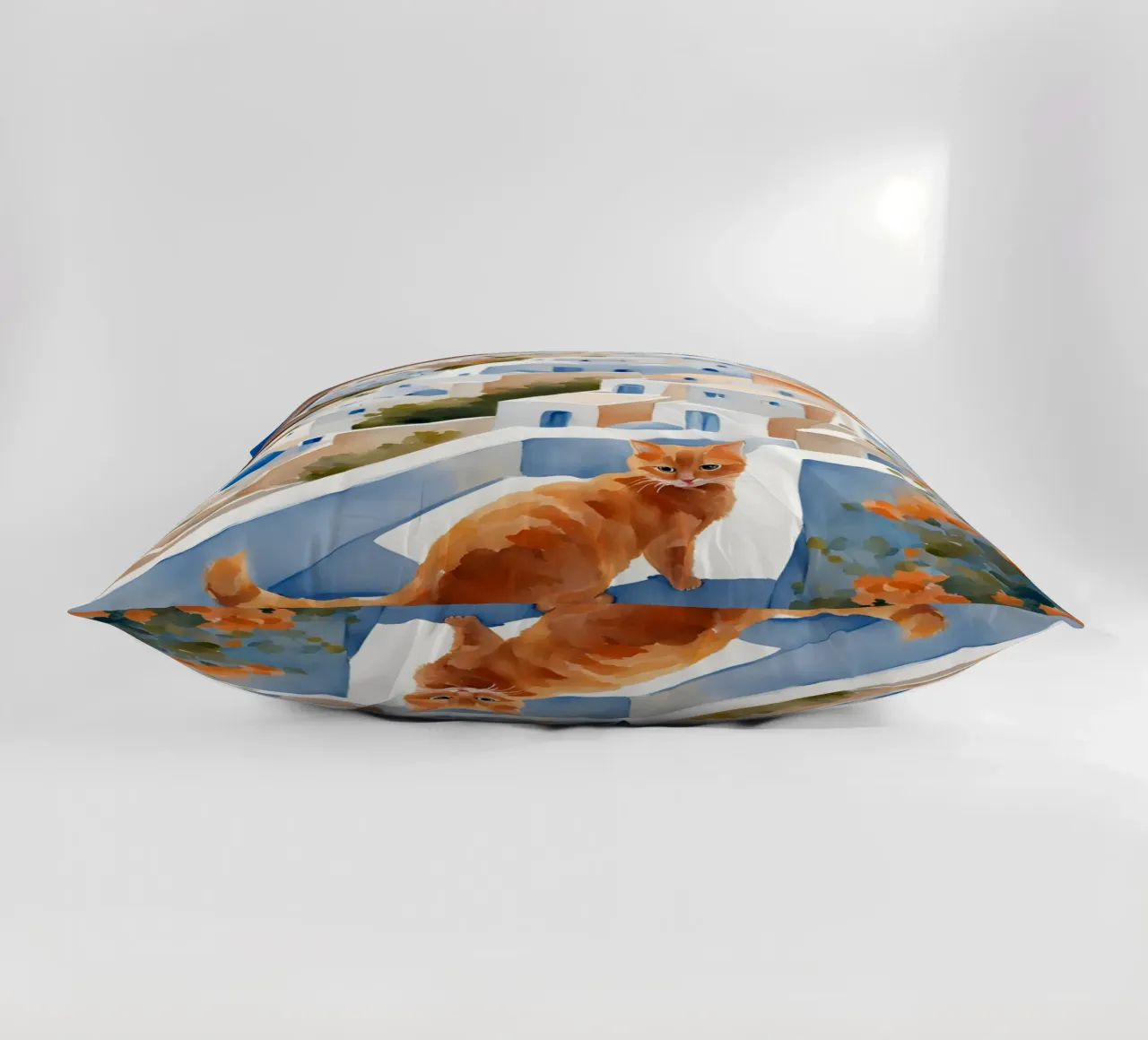 Gatto di Santorini cuscino da Lotta Cat Design