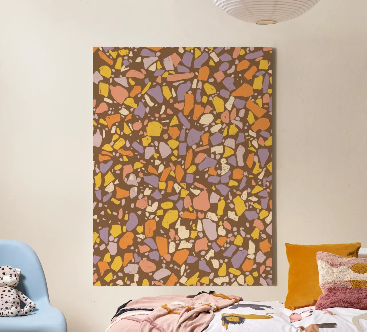 Terrazzo canvas with Floater frame by GigiRosado