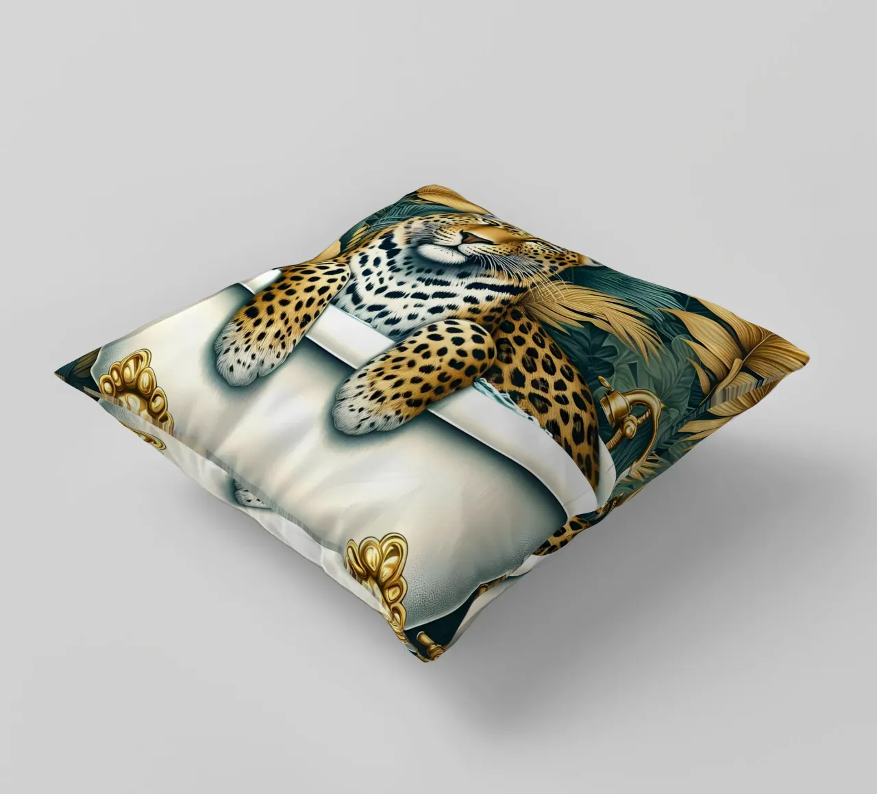 Leopardo in bagno cuscino da ARTOMATIC