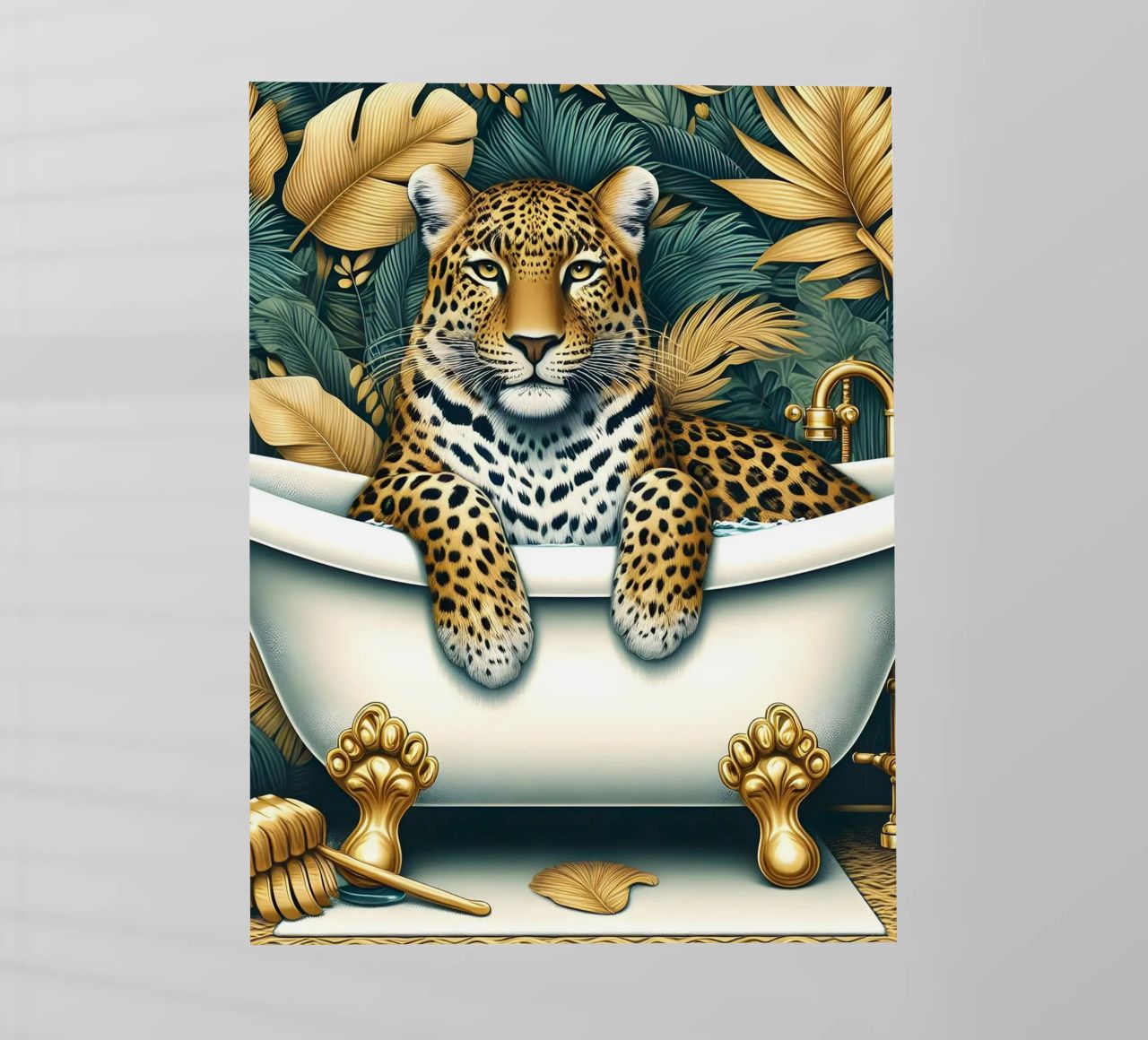 Leopardo in bagno pellicola backlit da ARTOMATIC