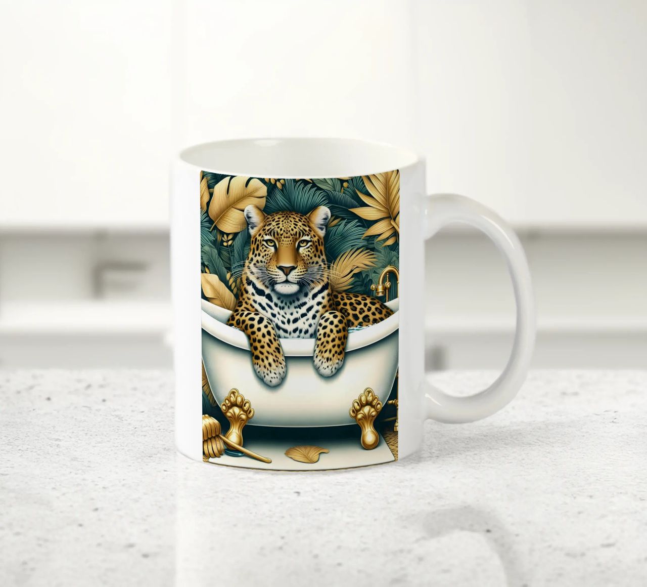 Leopardo in bagno tazza in ceramica da ARTOMATIC