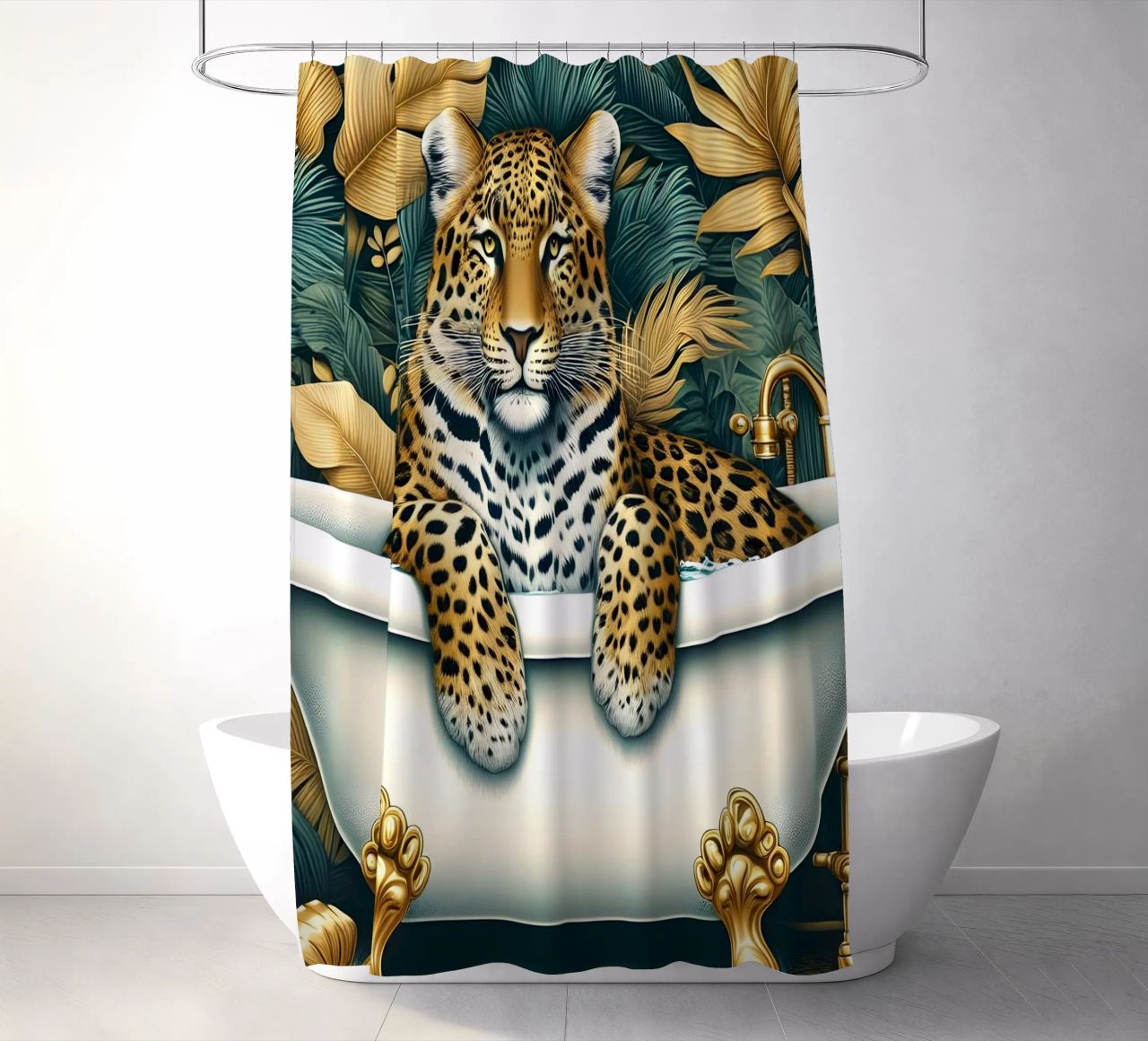 Leopardo in bagno tenda da doccia da ARTOMATIC
