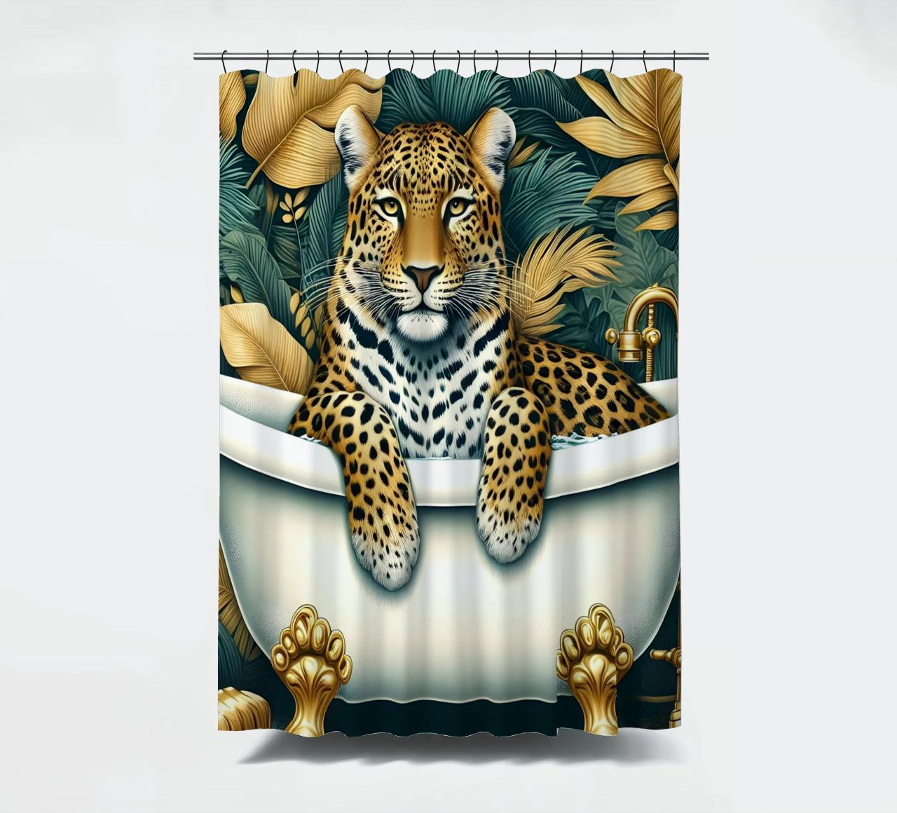 Leopardo in bagno tenda da doccia da ARTOMATIC
