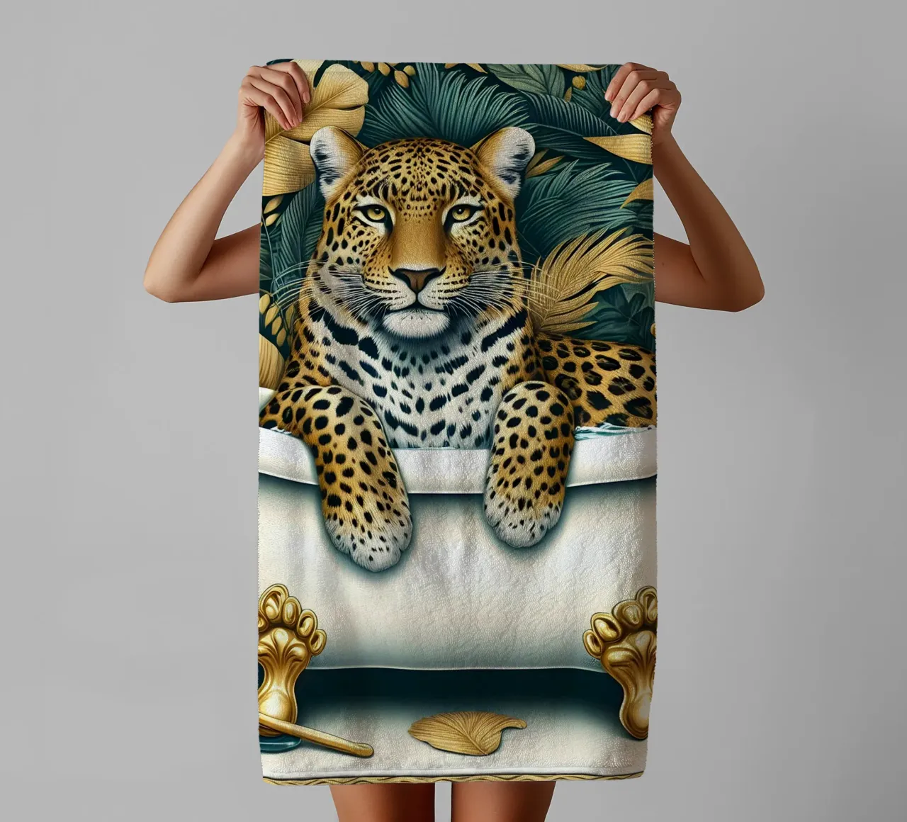 Leopard In Bath towel by ARTOMATIC