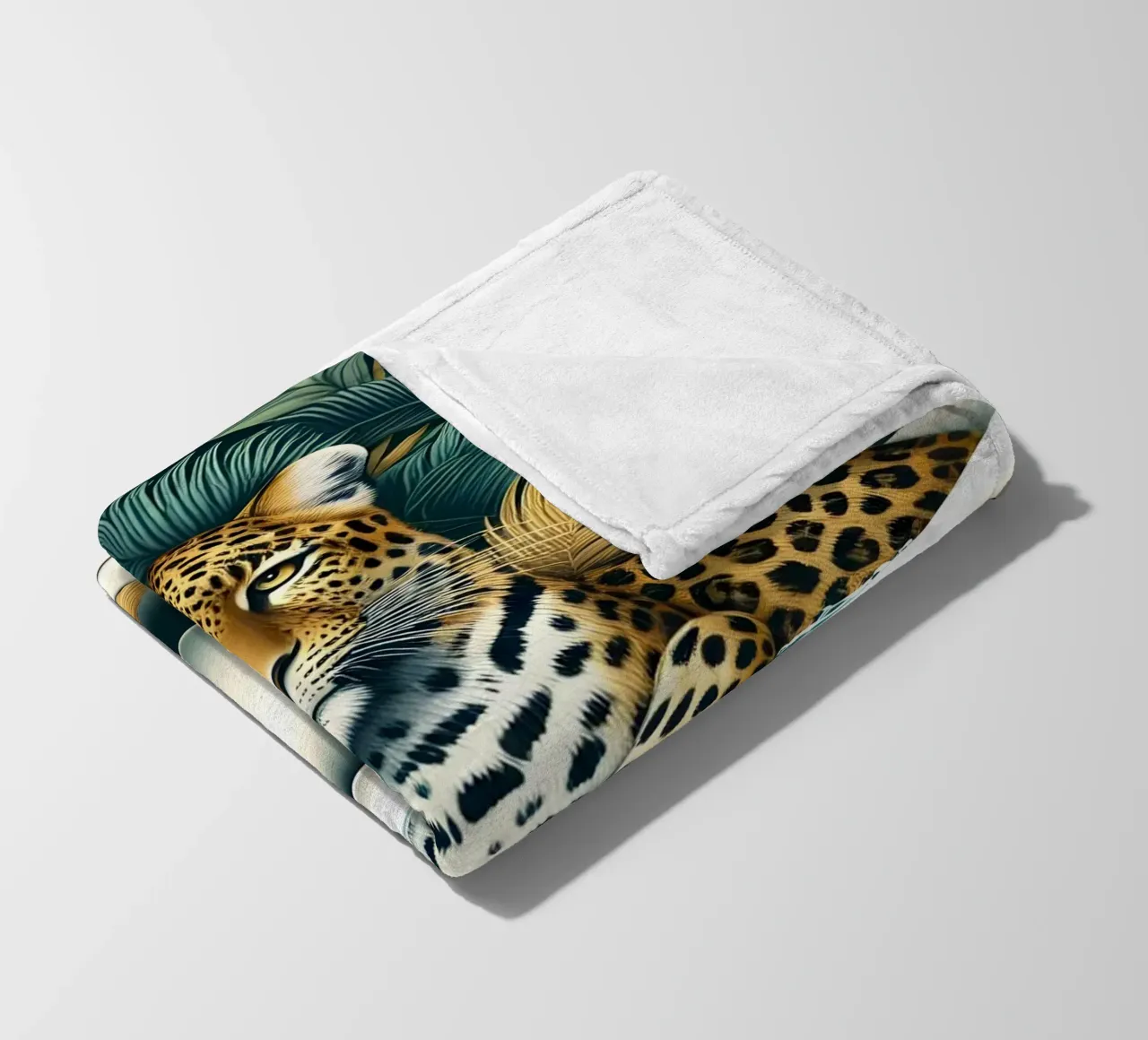 Leopardo in bagno coperta in pile da ARTOMATIC
