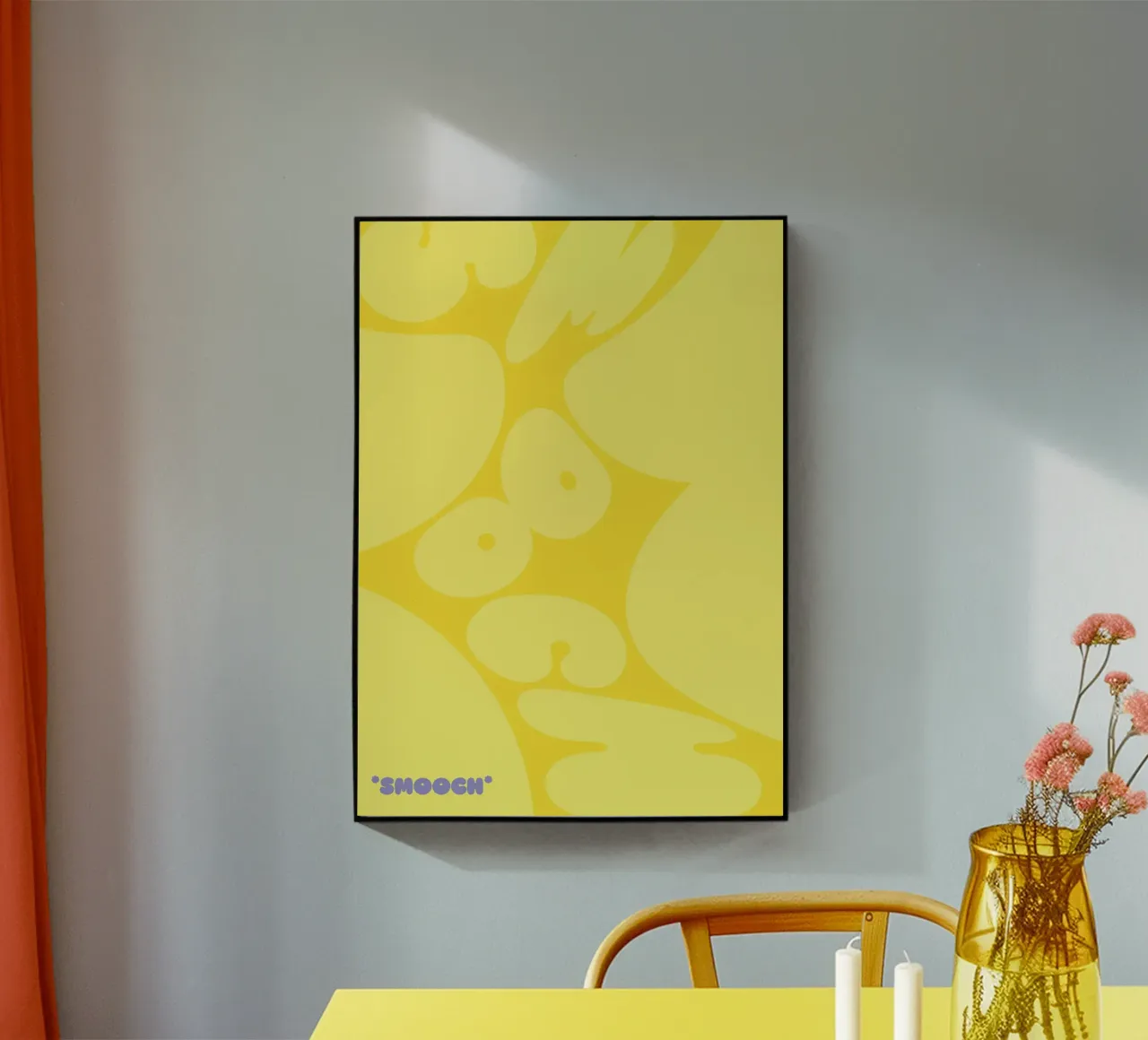 smooch yellow plexiglas de Laura Saggau