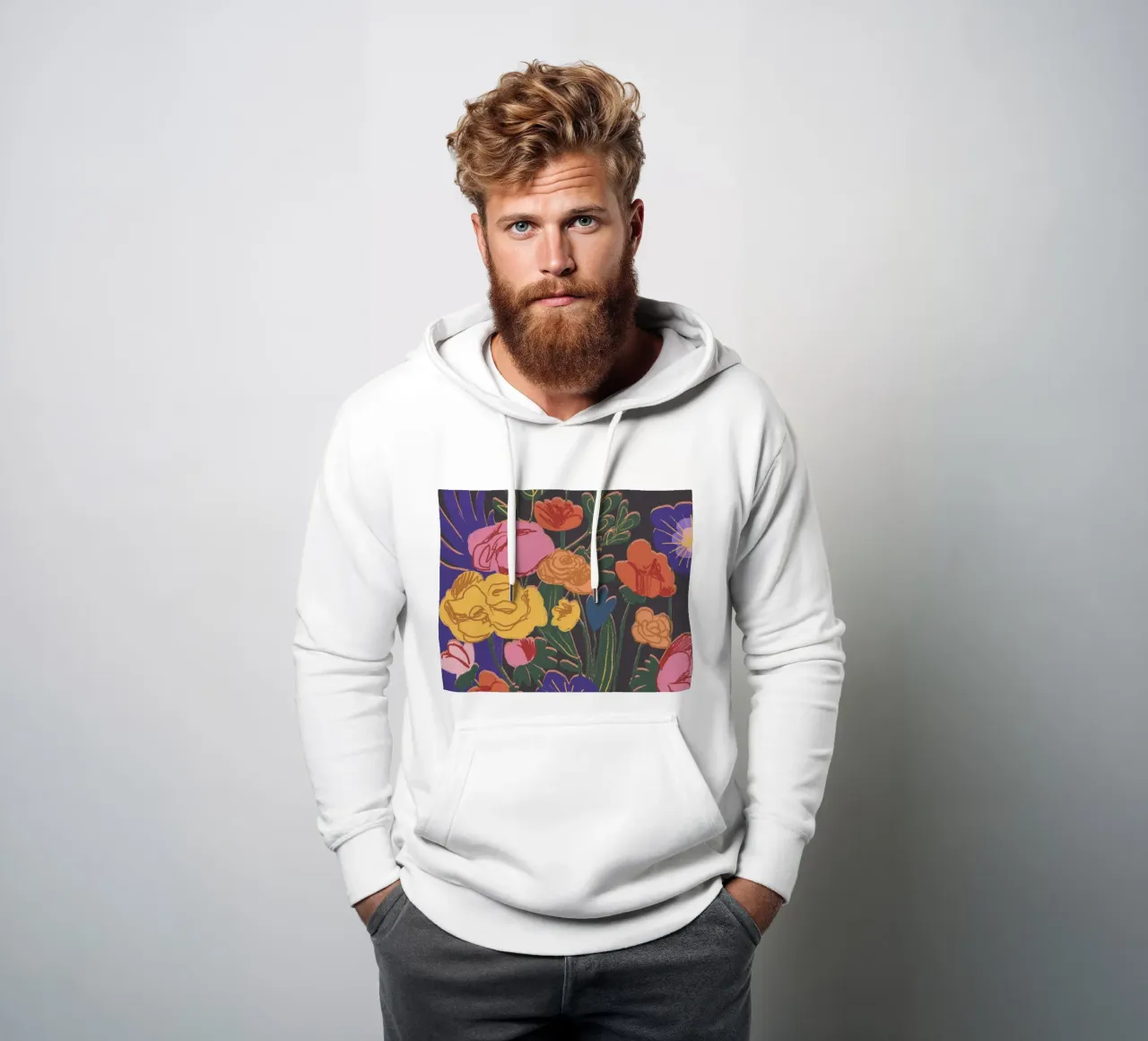 Night garden felpa con cappuccio da GigiRosado