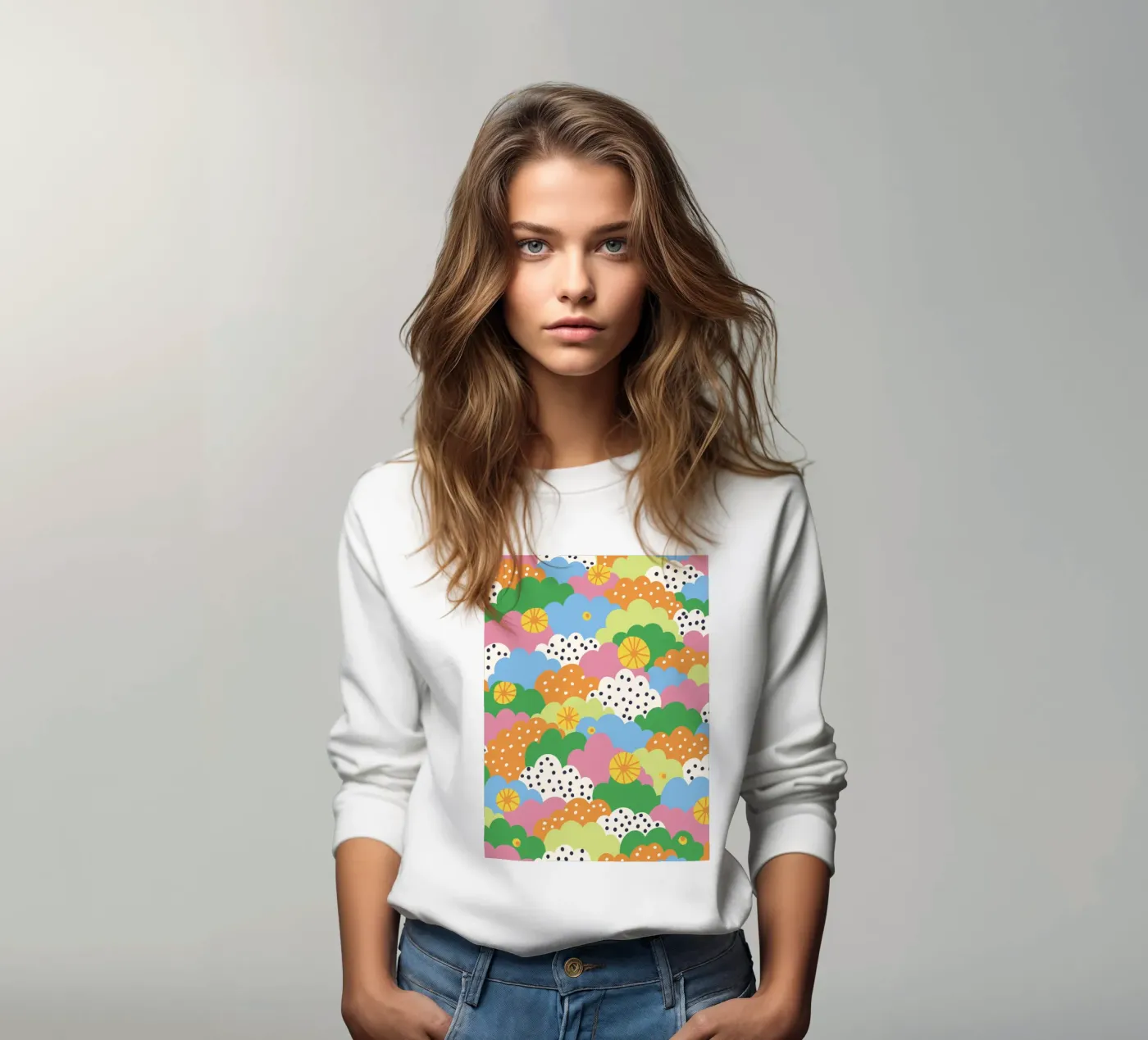 Cloudy pattern Sweatshirt von GigiRosado