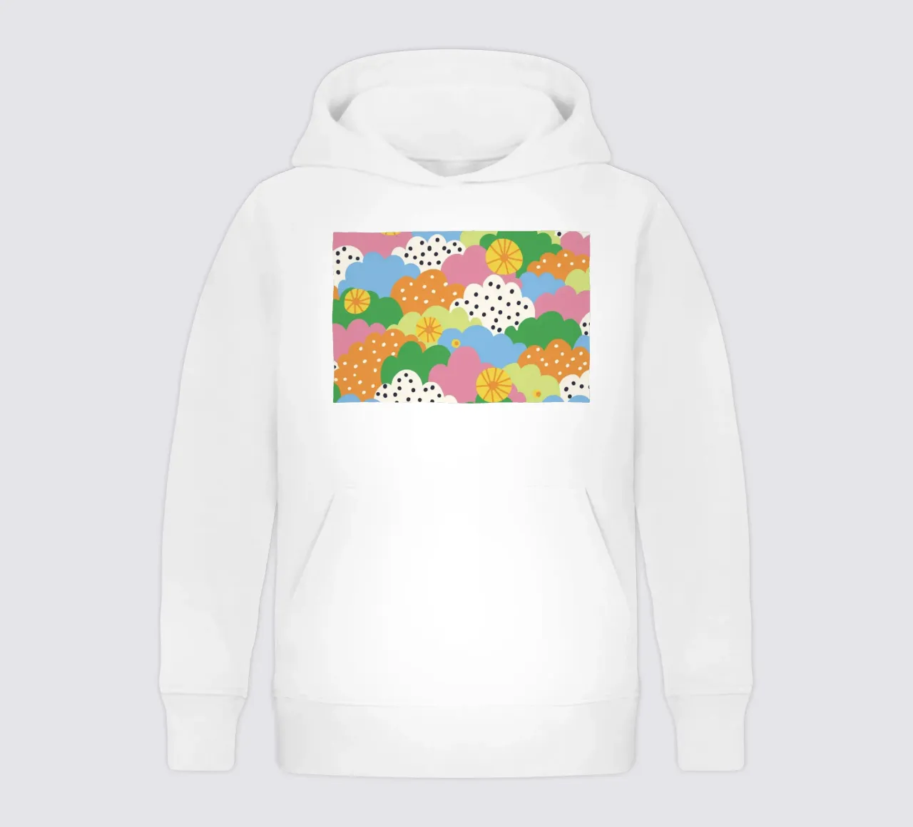 Cloudy pattern felpa bambino con cappuccio da GigiRosado