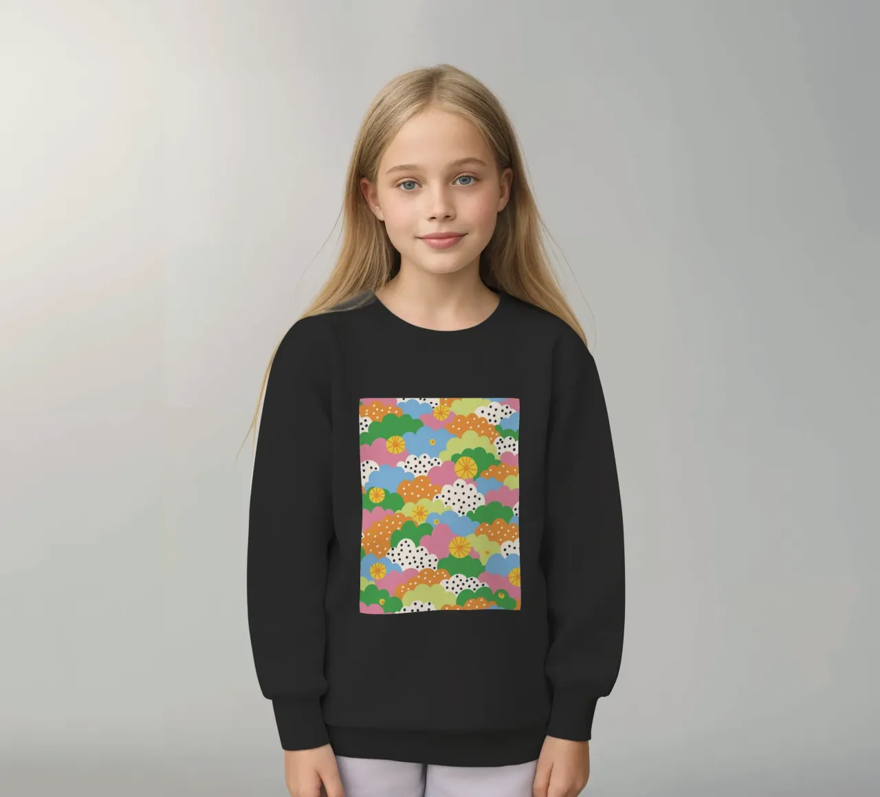 Cloudy pattern felpa bambino da GigiRosado