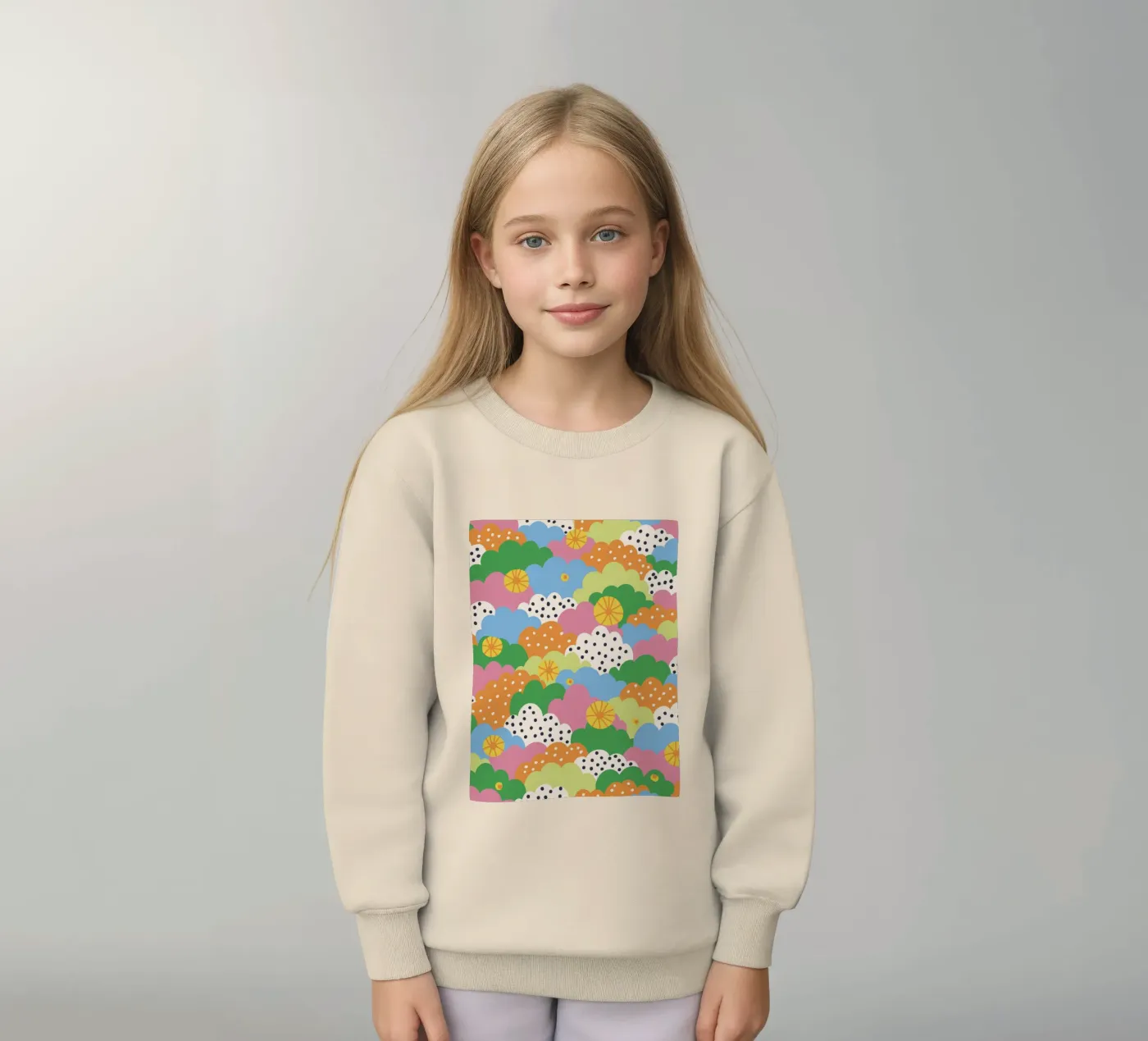 Cloudy pattern felpa bambino da GigiRosado