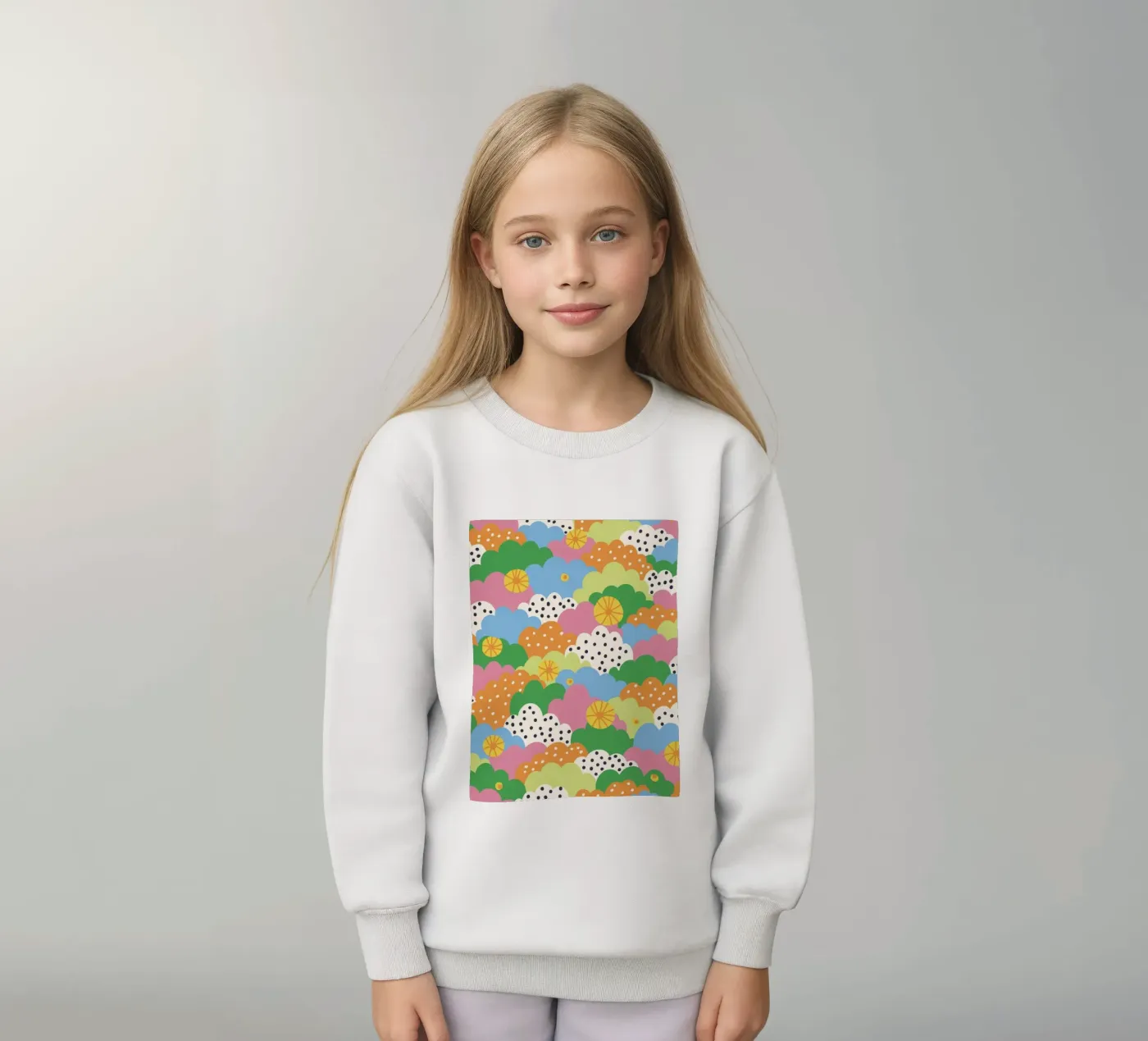 Cloudy pattern felpa bambino da GigiRosado