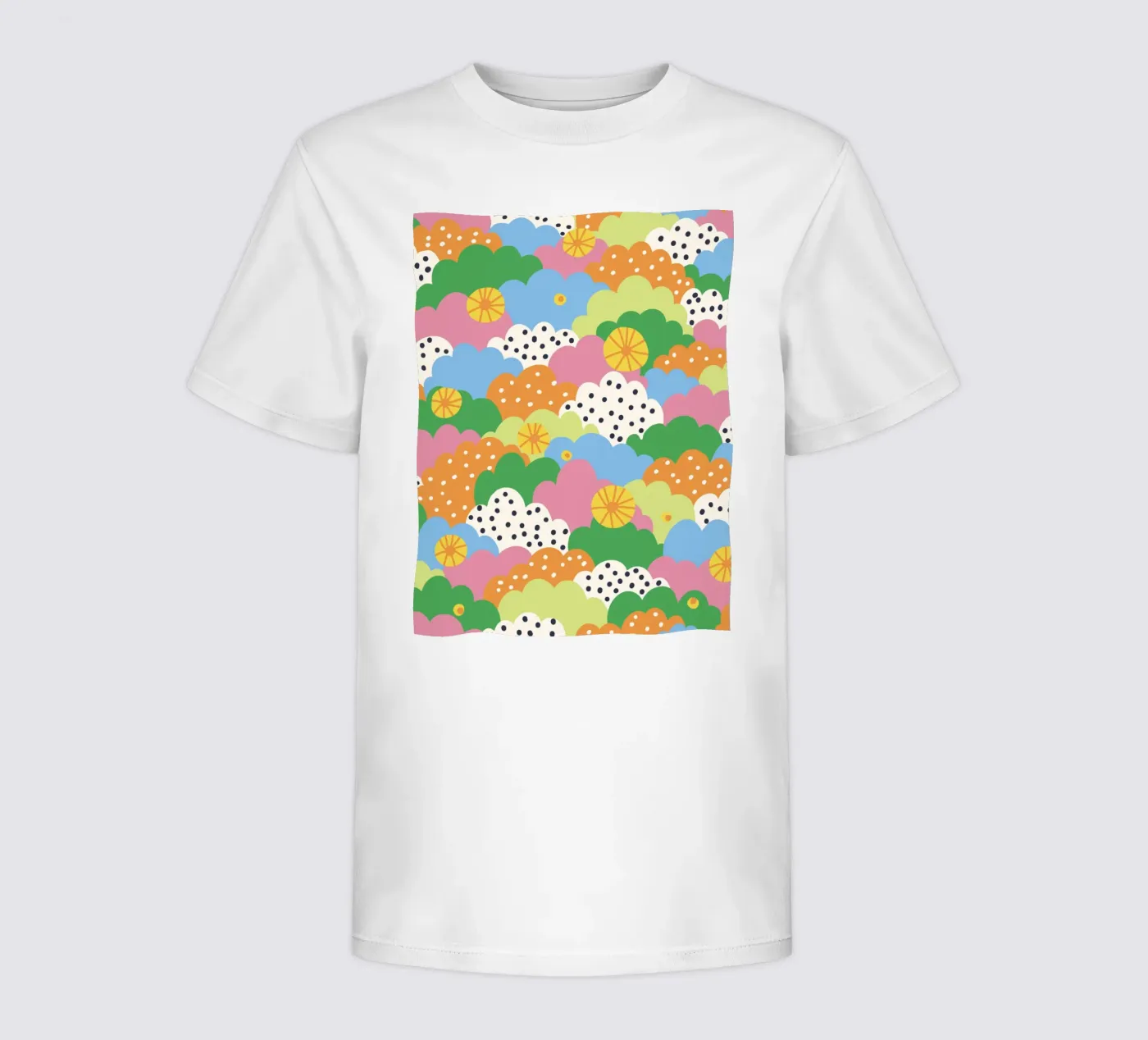 Cloudy pattern kids t-shirt by GigiRosado