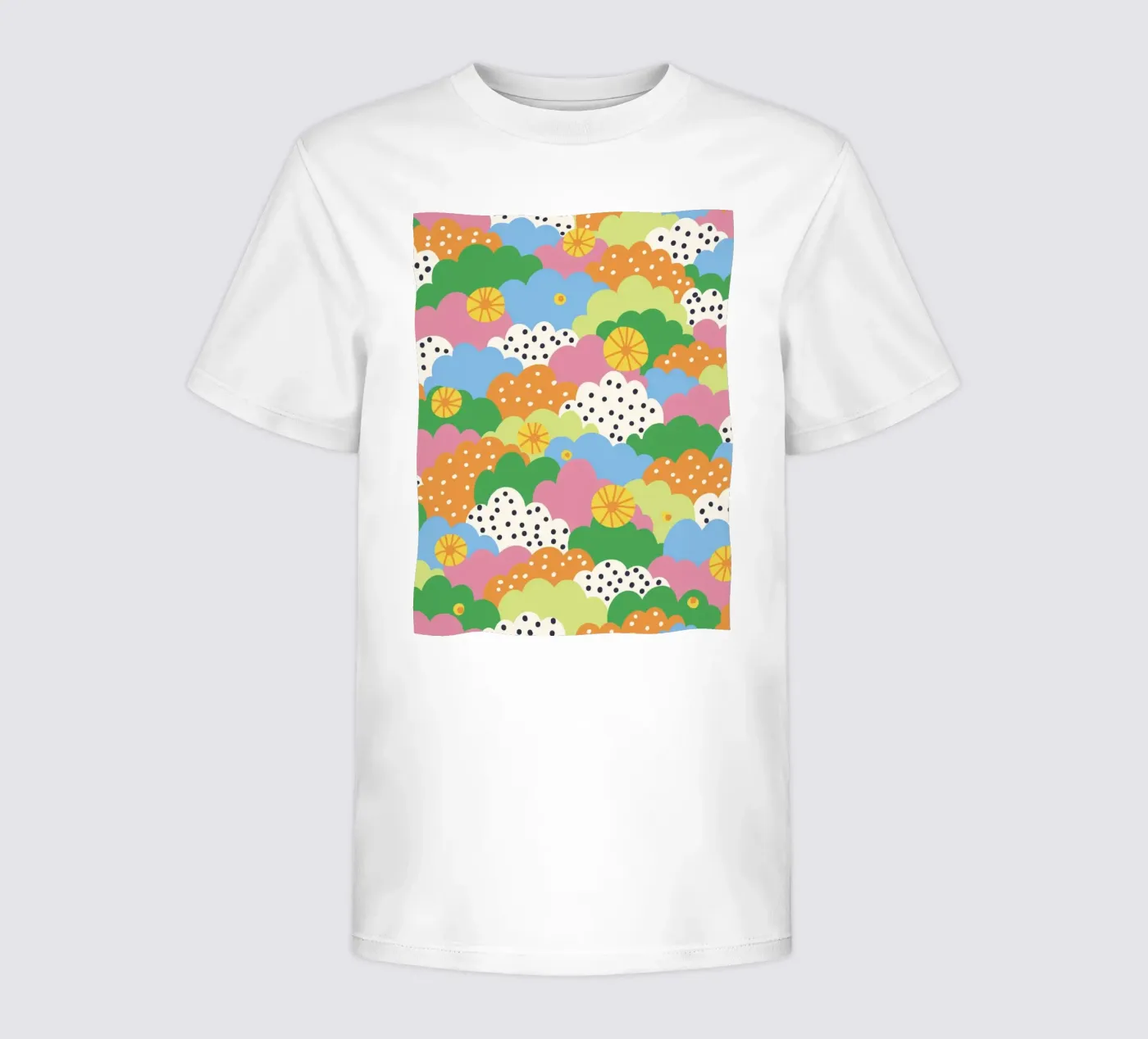 Cloudy pattern kids t-shirt by GigiRosado