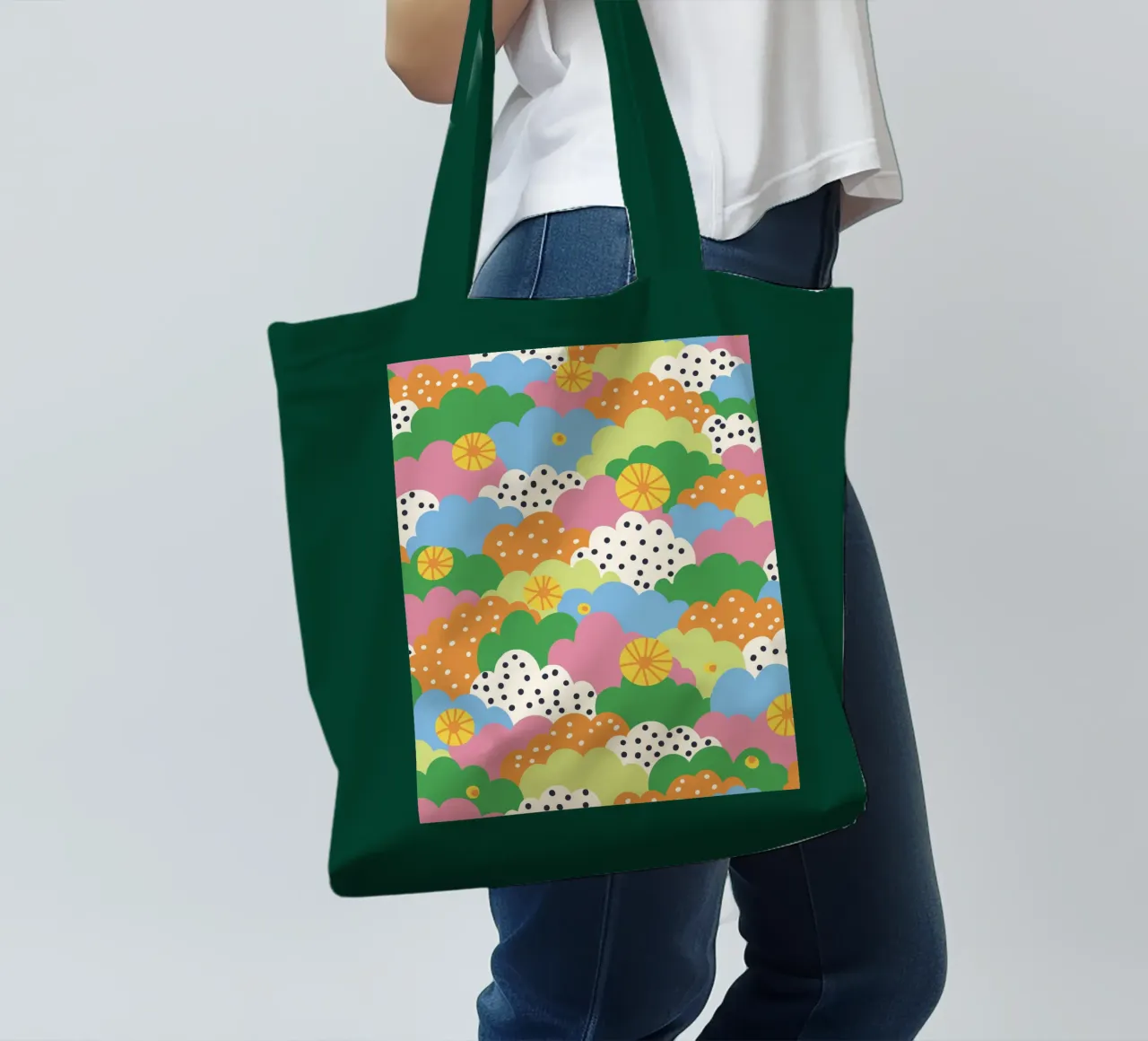 Cloudy pattern tote bag by GigiRosado