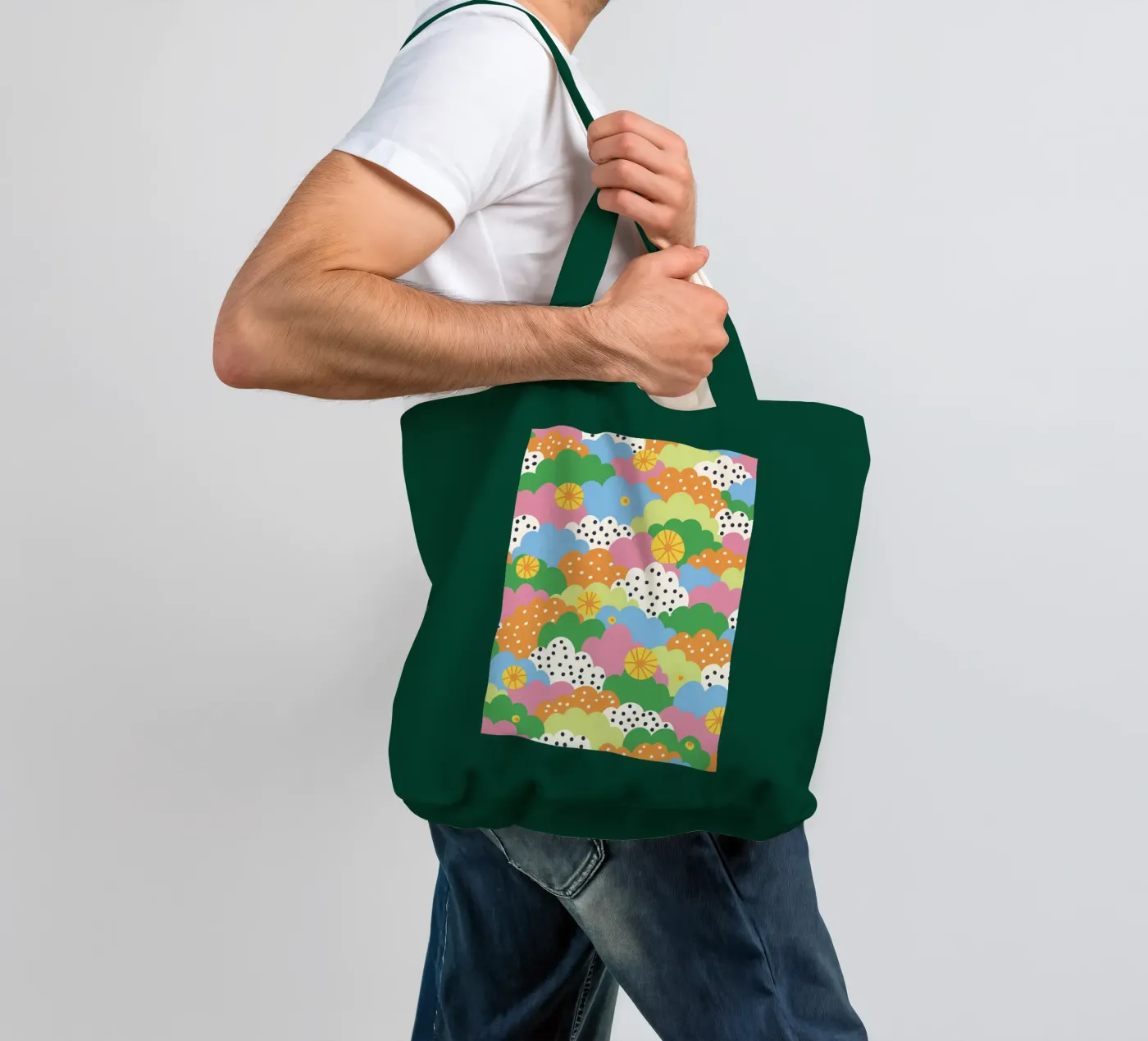 Cloudy pattern tote bag by GigiRosado