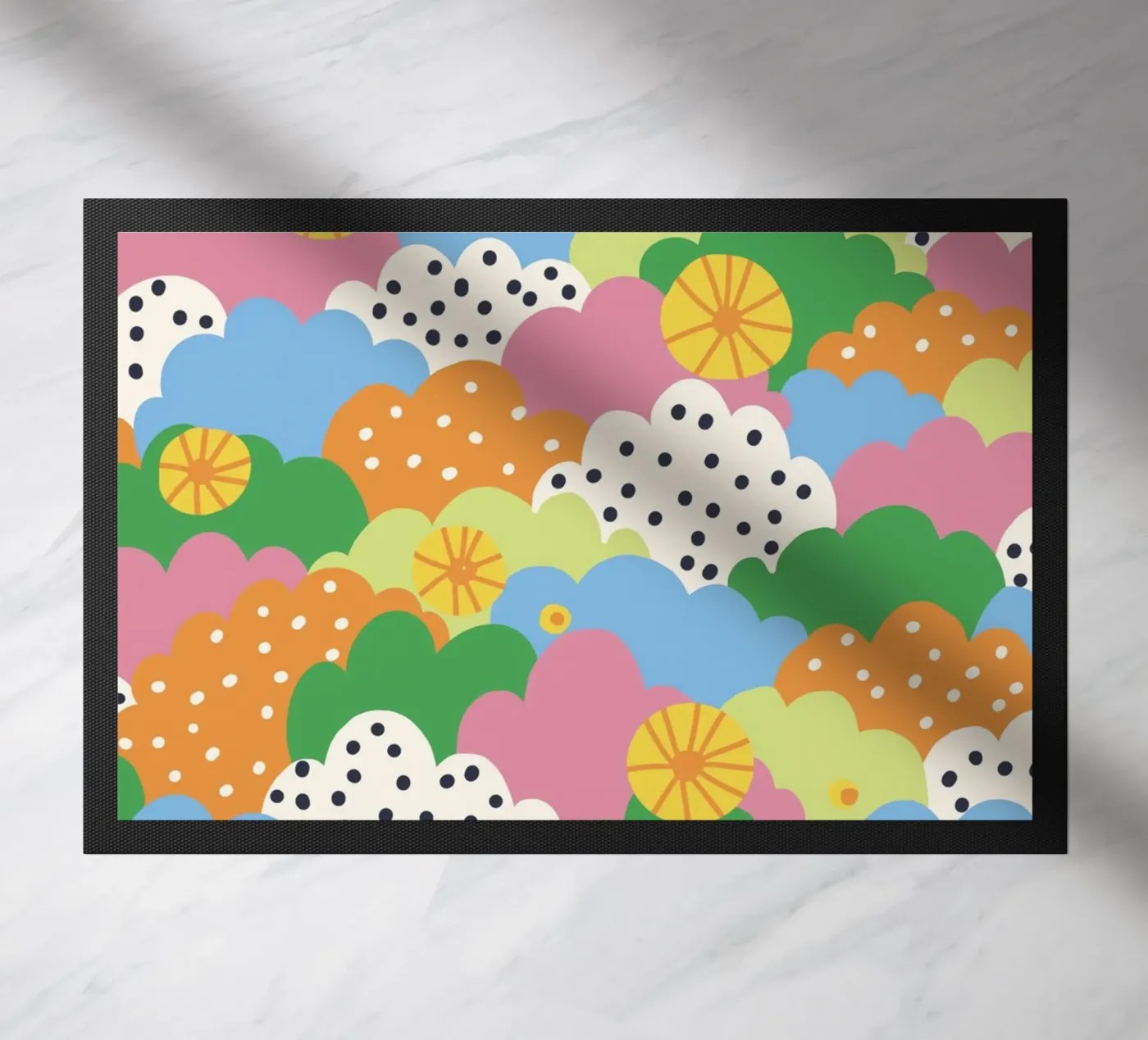 Cloudy pattern doormat by GigiRosado