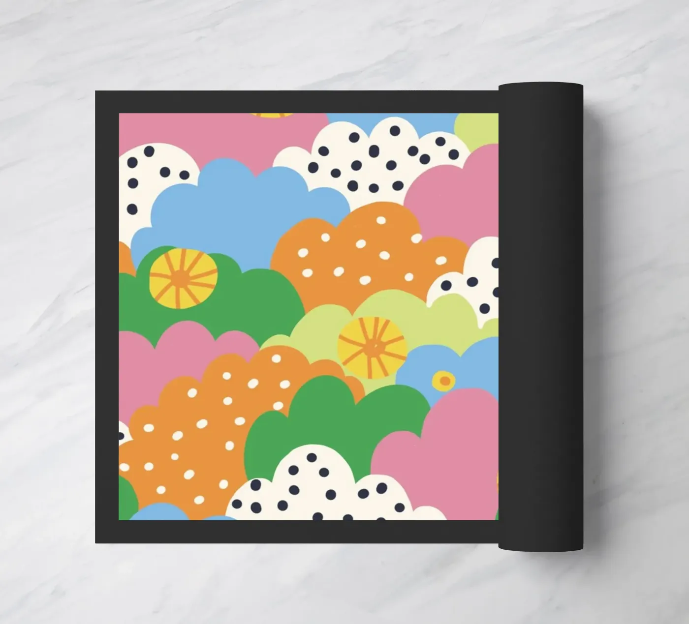 Cloudy pattern doormat by GigiRosado