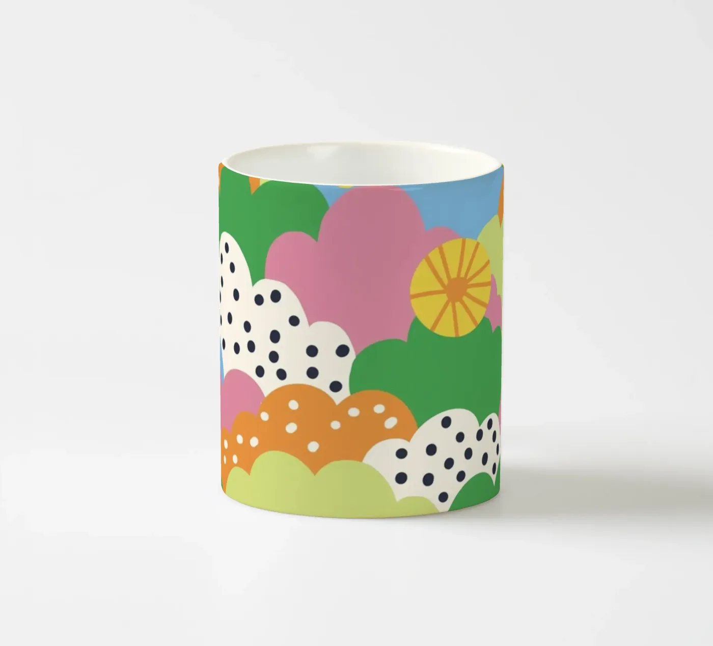 Cloudy pattern ceramic mug by GigiRosado