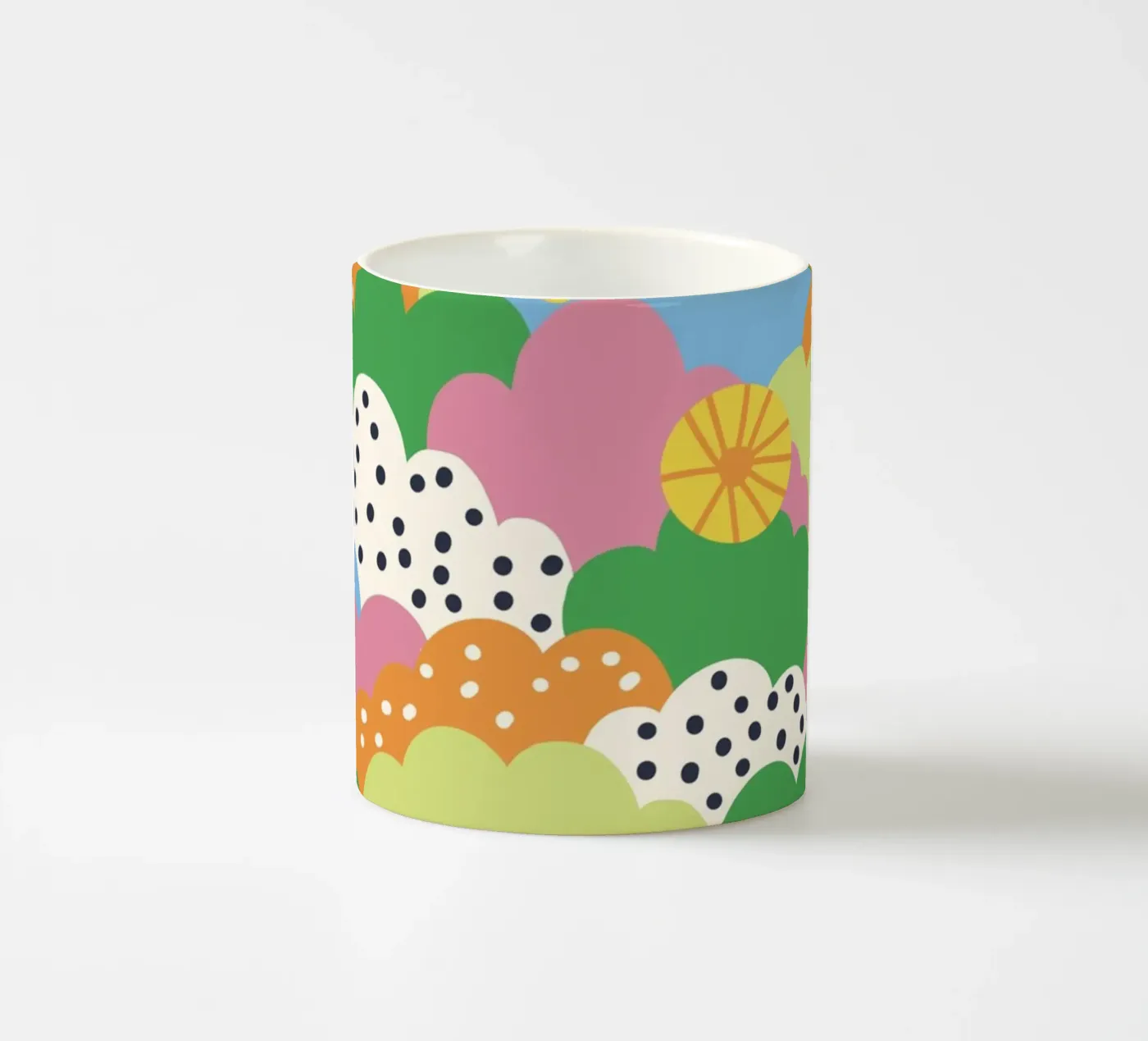 Cloudy pattern ceramic mug by GigiRosado