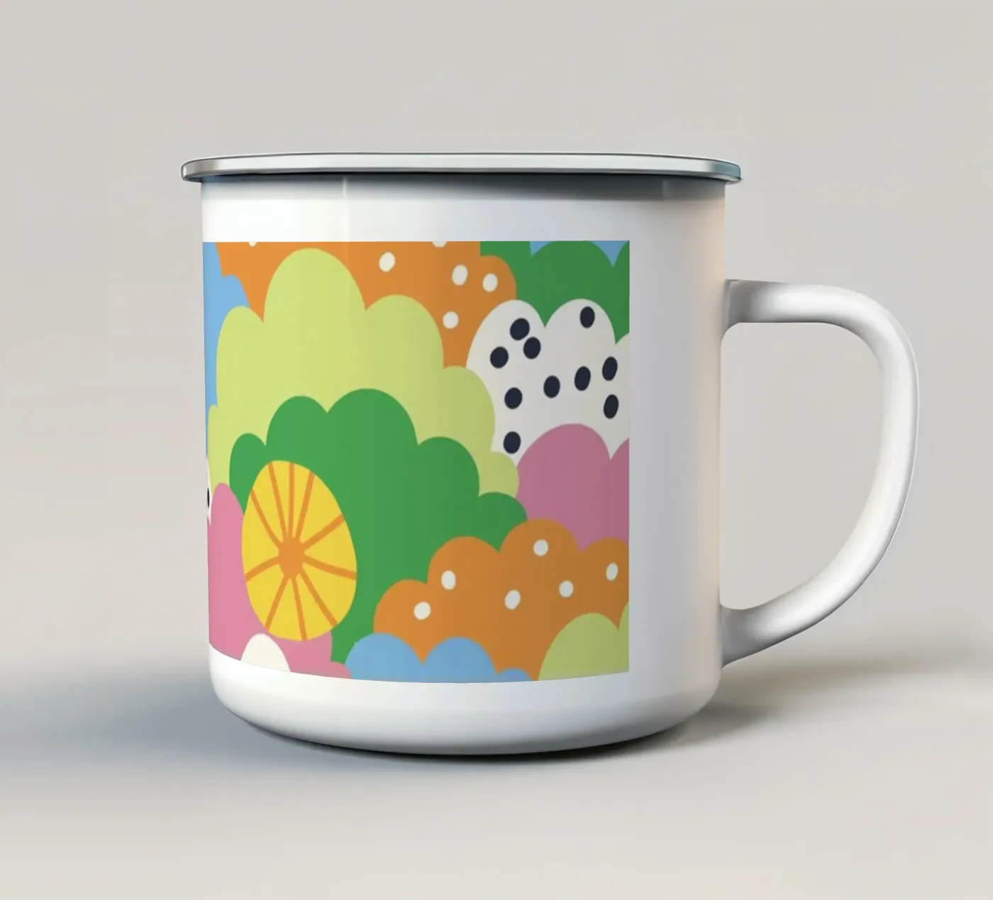 Cloudy pattern Emaille Tasse von GigiRosado